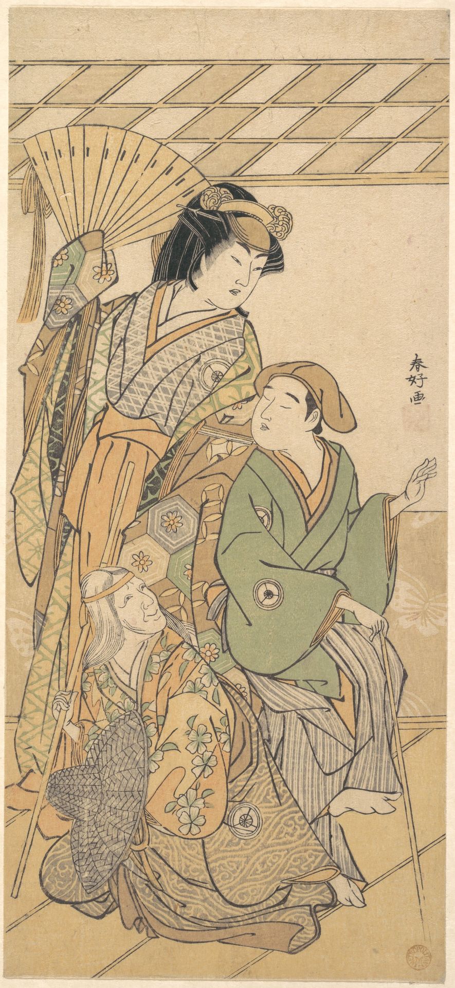 The Fourth Iwai Hanshiro in three roles of the shosa "Shichi Henge" by Katsukawa Shunkō