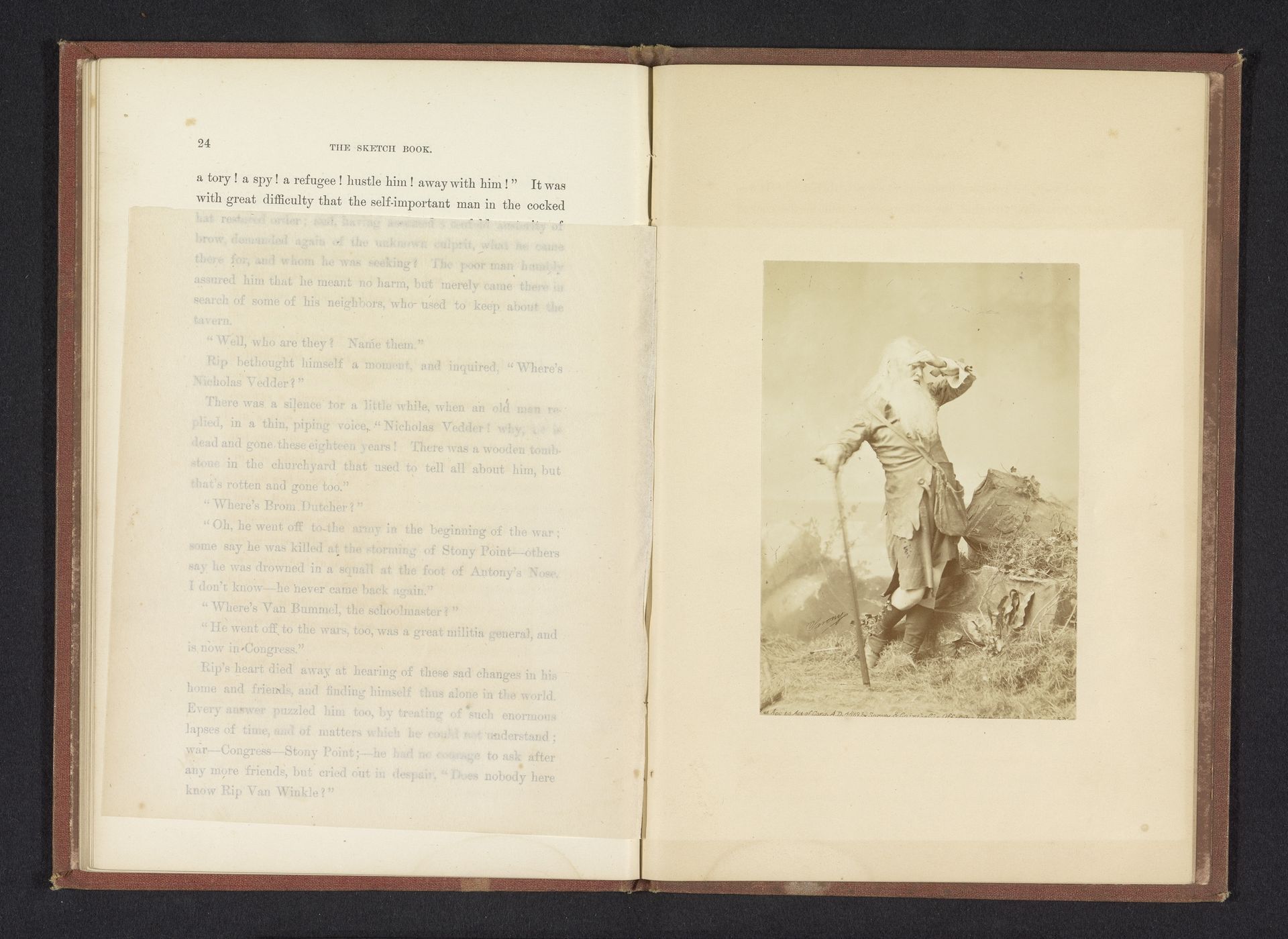 Geënsceneerd portret van Joseph Jefferson als de oude Rip Van Winkle by Napoleon Sarony