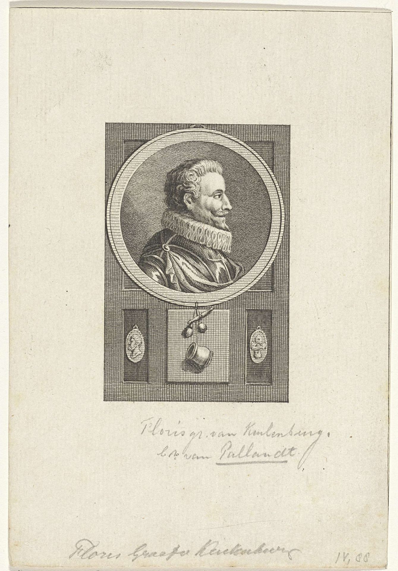 Portret van Floris II  van Pallandt by Reinier Vinkeles