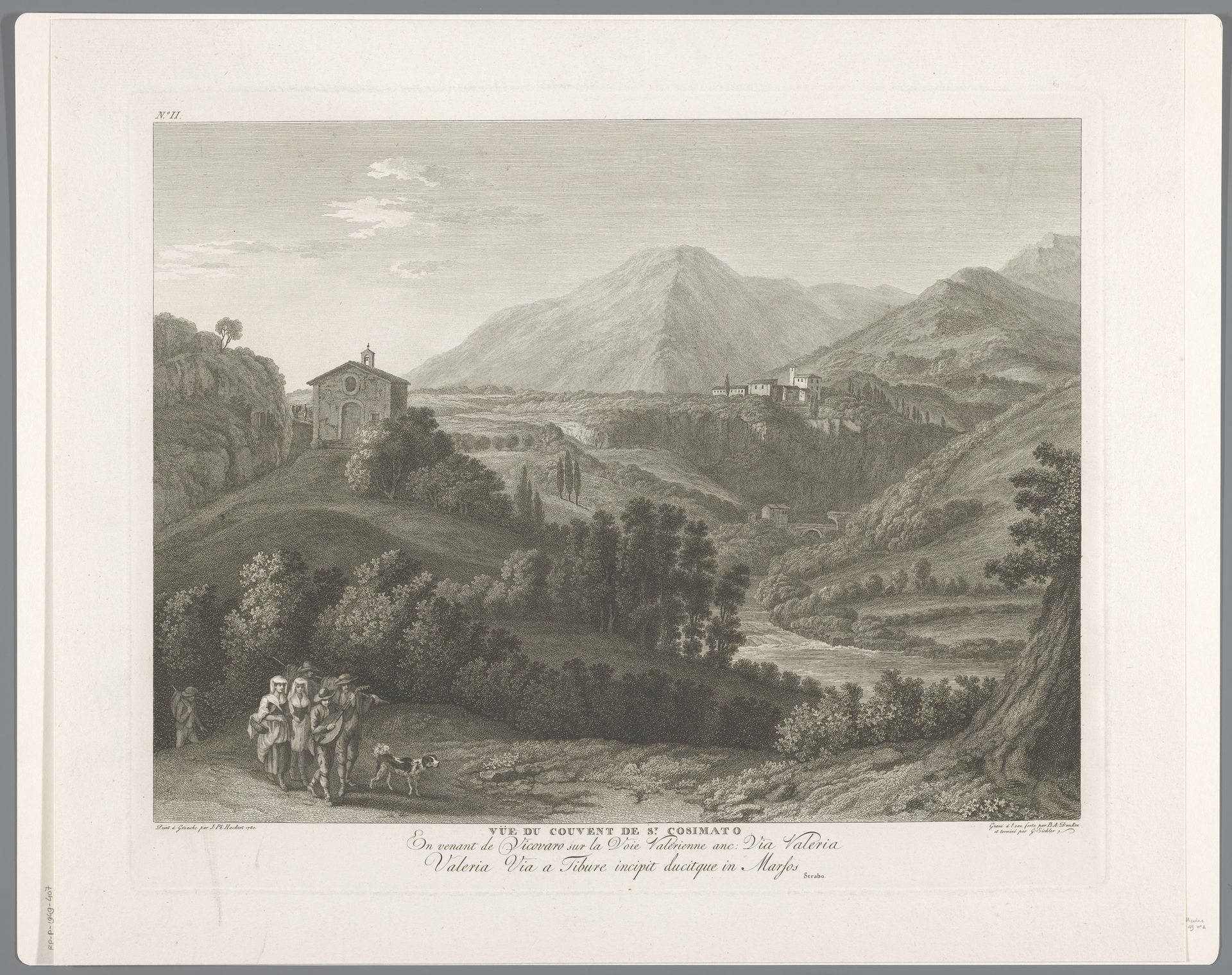 Gezicht op de San Cosimato by Balthasar Anton Dunker