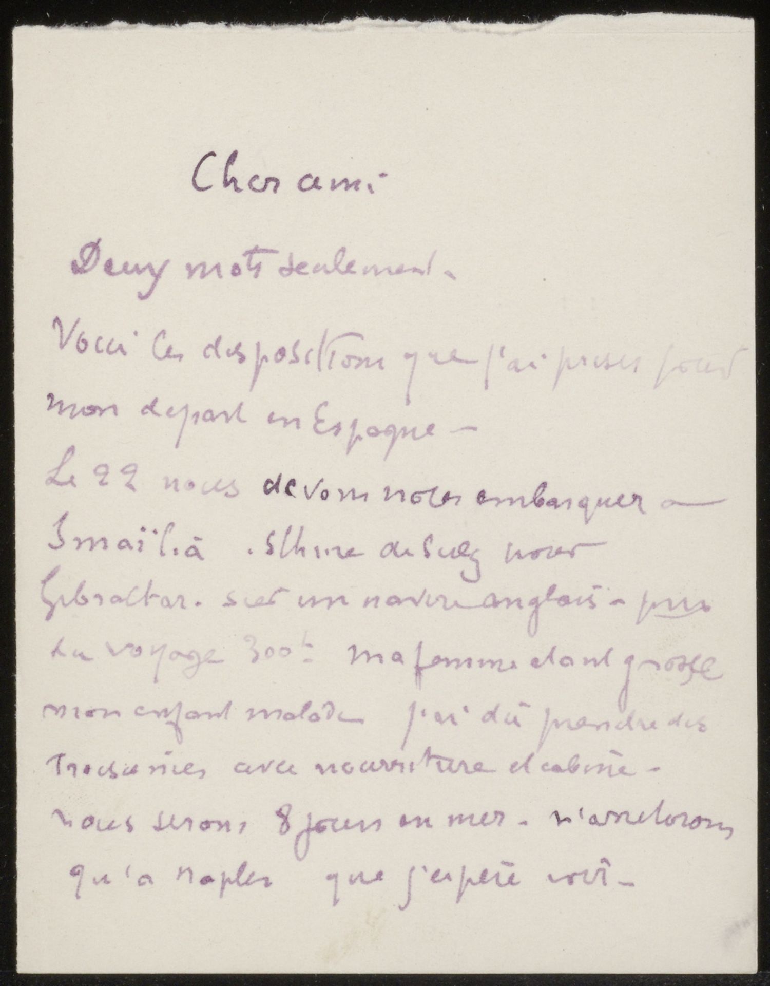Brief aan Andries Bonger by Emile Bernard