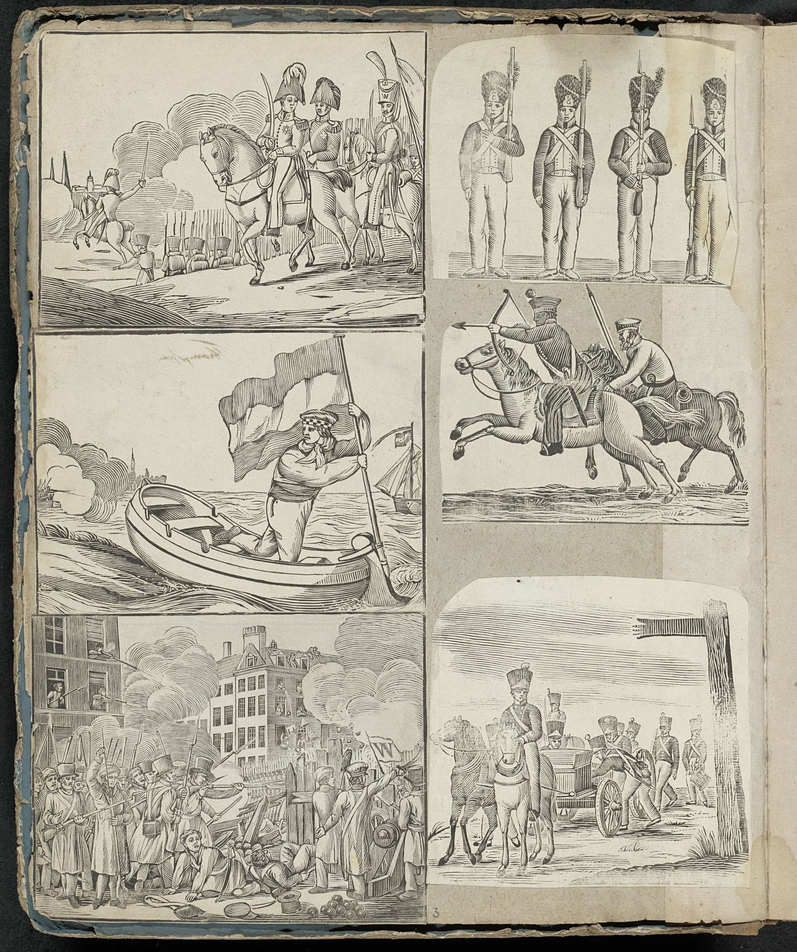 Albumblad met diverse voorstellingen by Alexander Cranendoncq