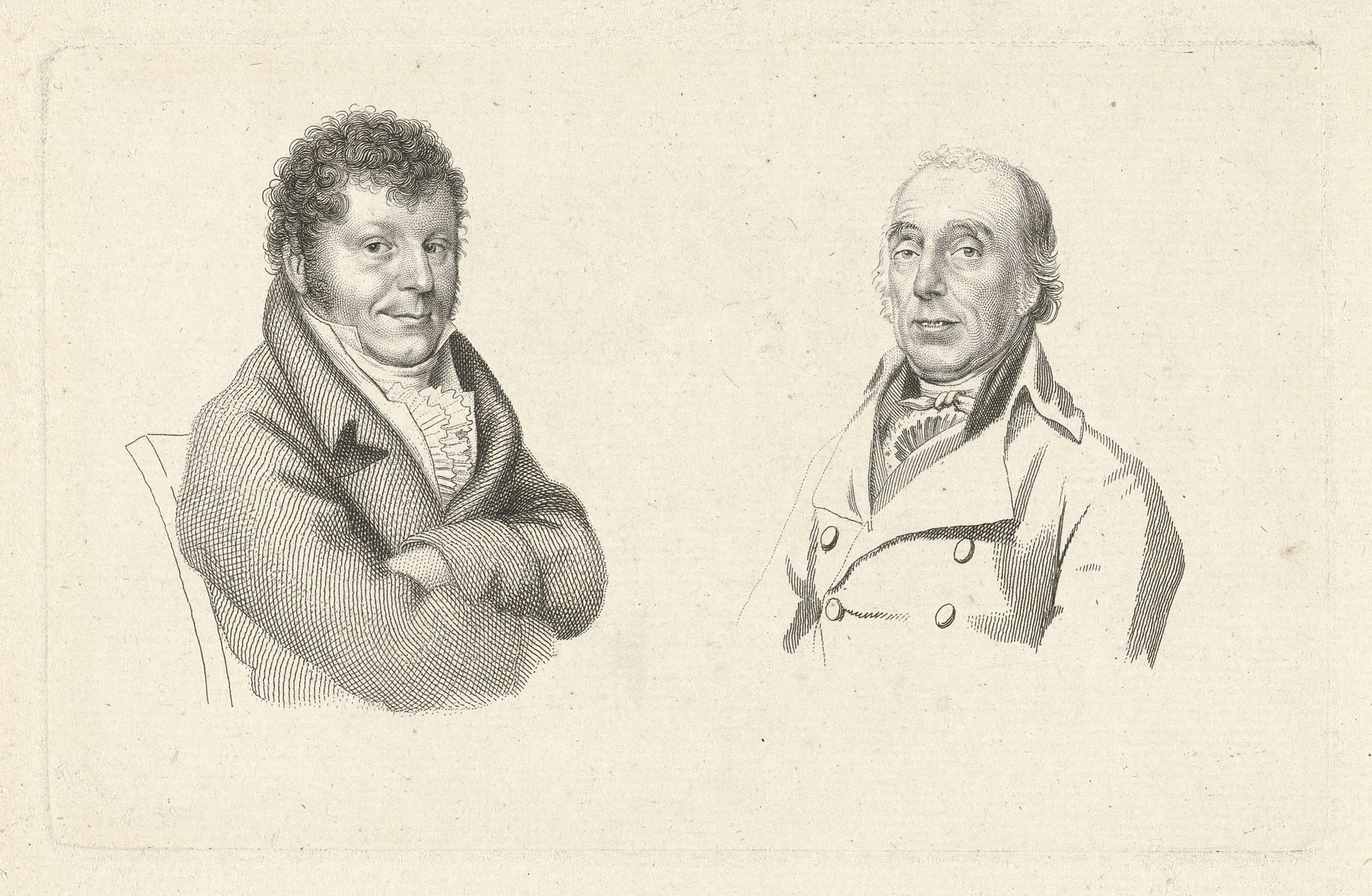 Portretten van Adriaan van der Willigen en Roeland van Eynden by Jacob Ernst Marcus