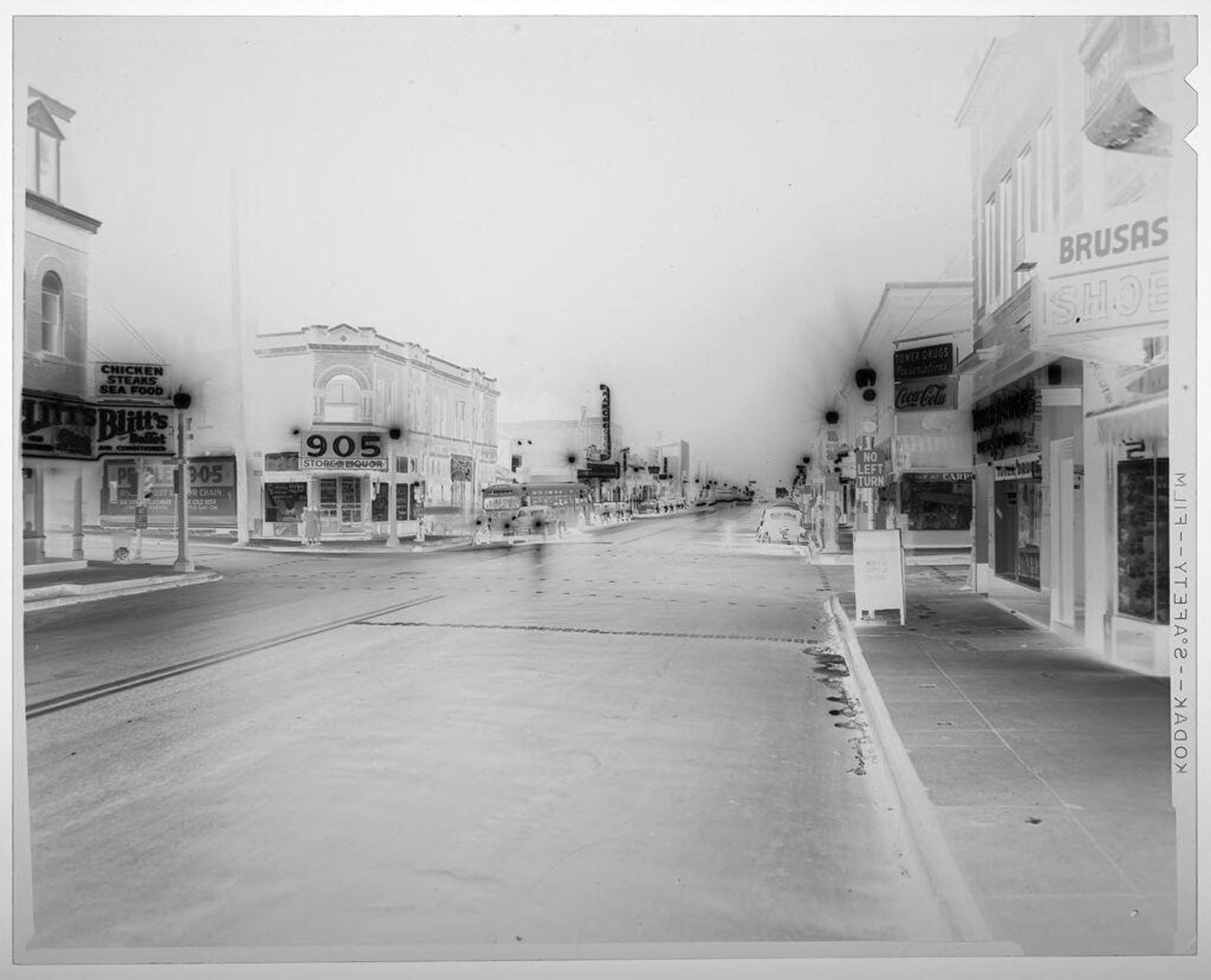 Untitled (city street at night) by Jack Gould