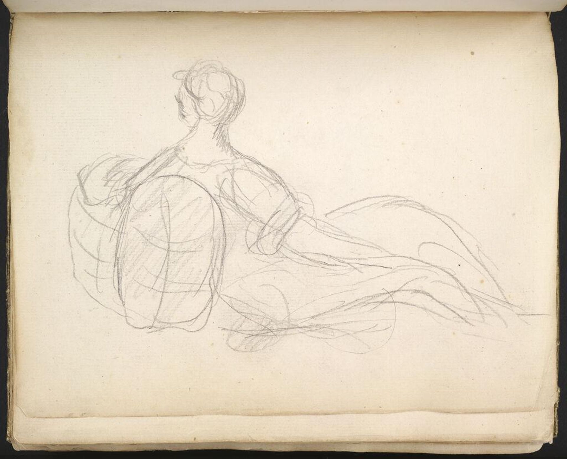Seated Woman Seen from Behind; verso: Seated Woman by Joshua Reynolds
