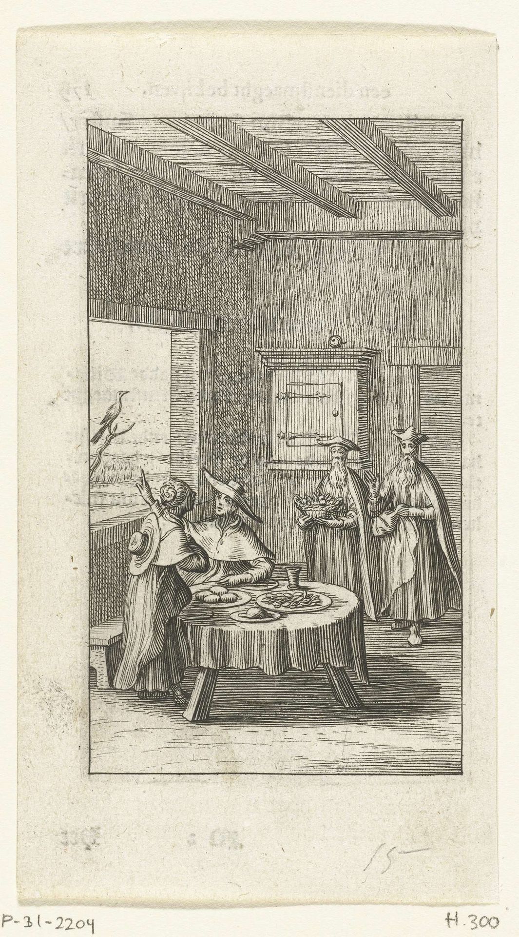 Willemynken negeert twee geestelijken met het heilige sacrament by Boëtius Adamsz. Bolswert