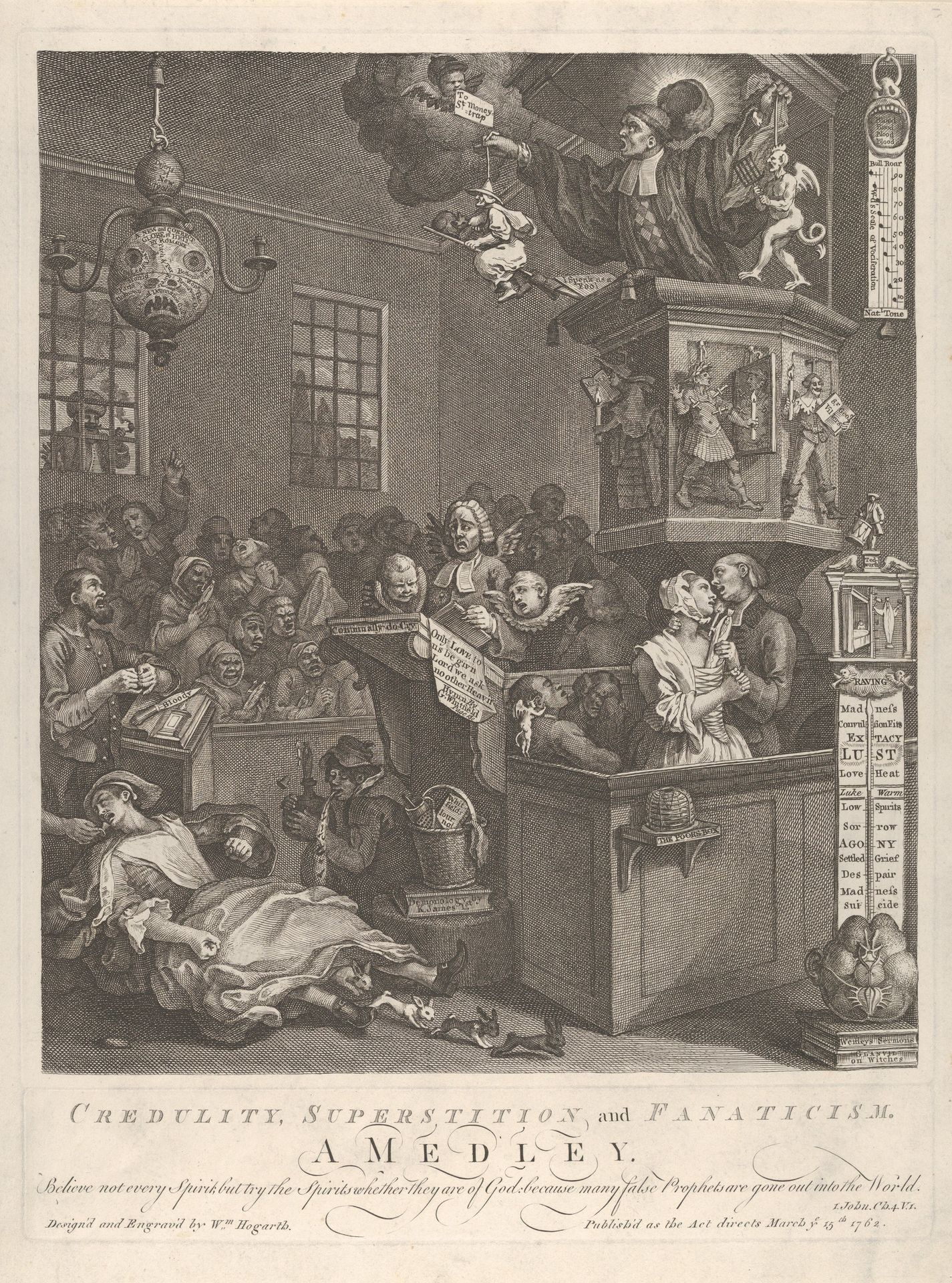 Credulity, Superstition, and Fanaticism by William Hogarth