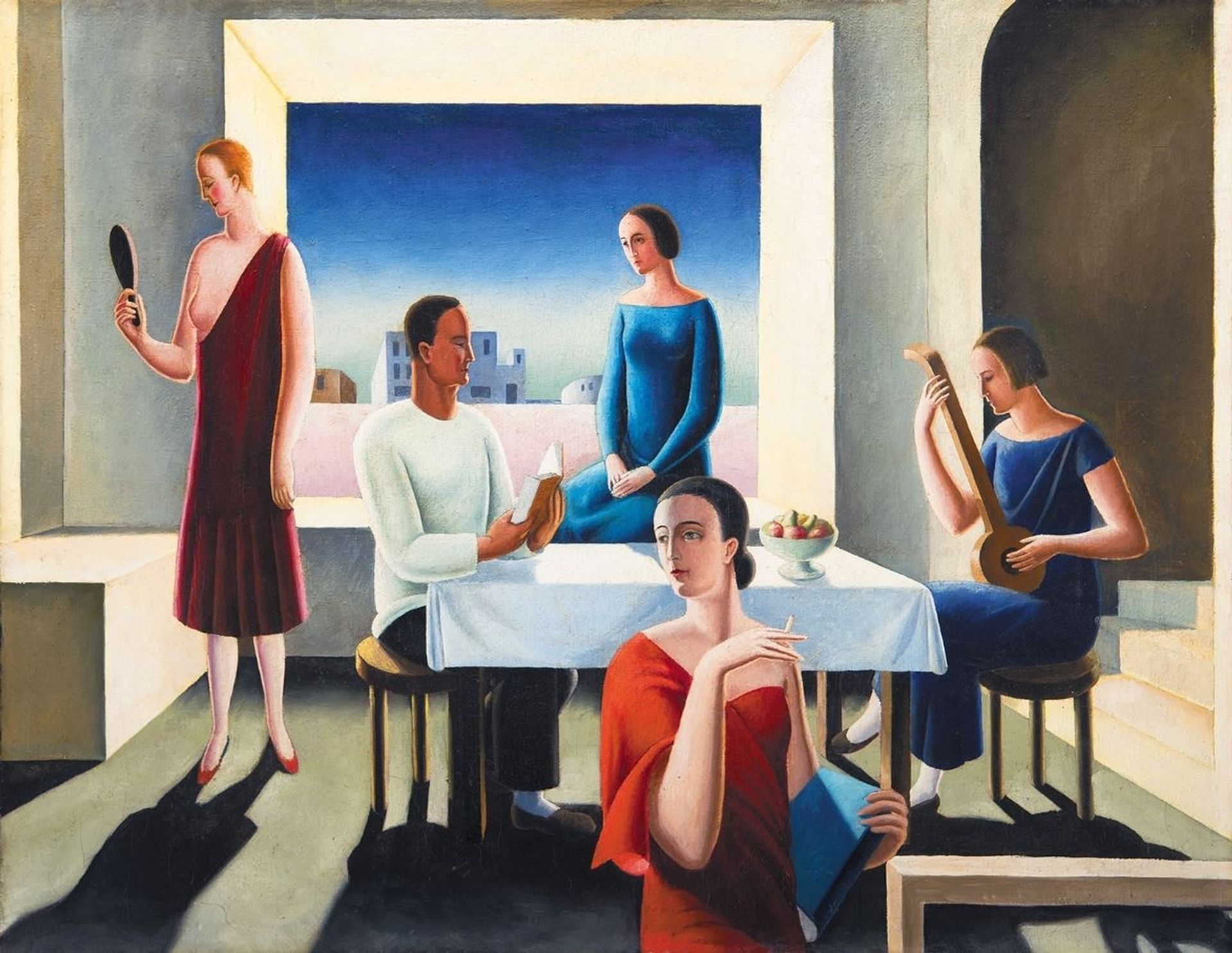 Bortnyik Sándor, Interior Anlakkal 1925 by Sandor Bortnyik