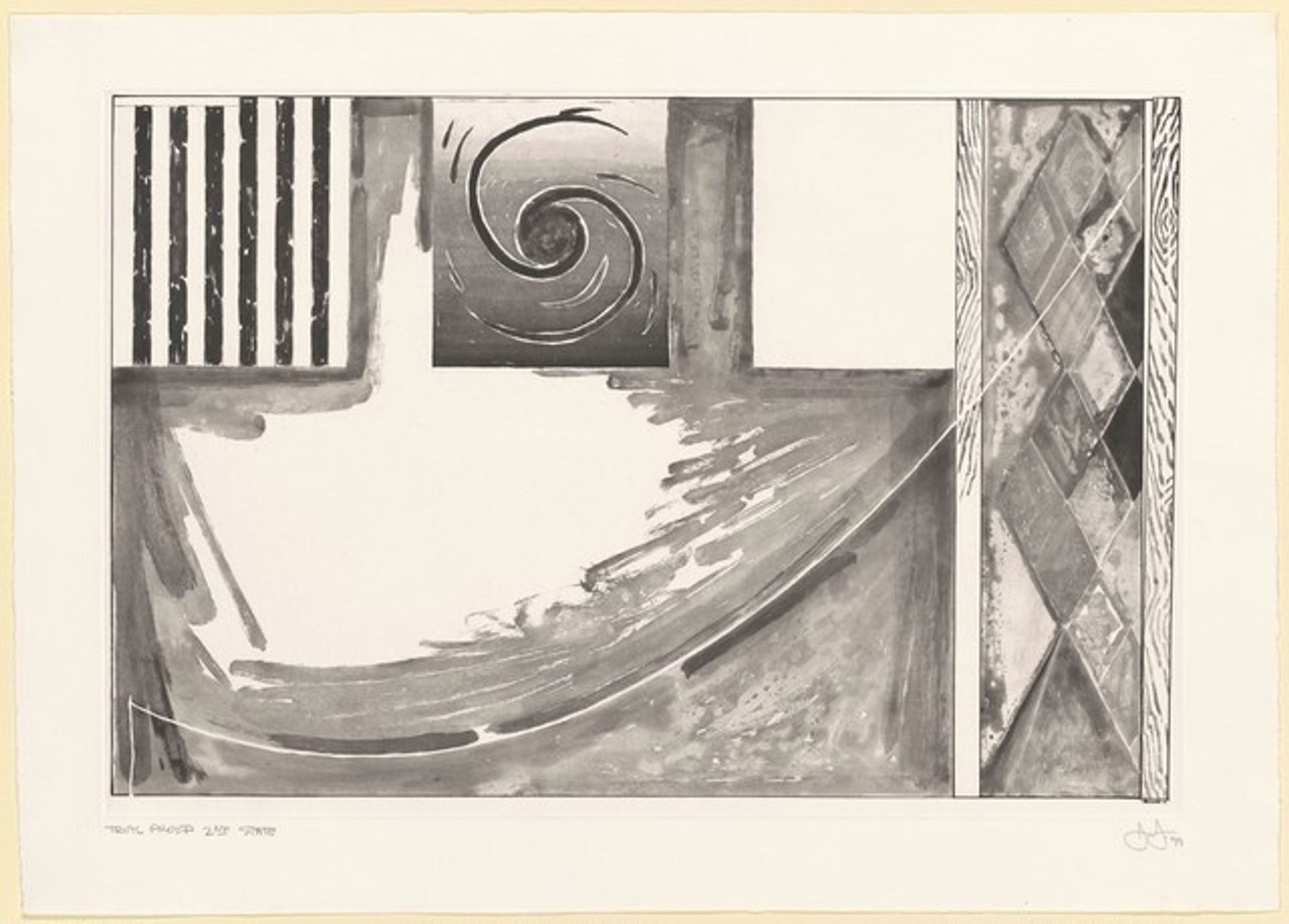 Untitled (Embassies) [trial proof 2nd state] by Jasper Johns
