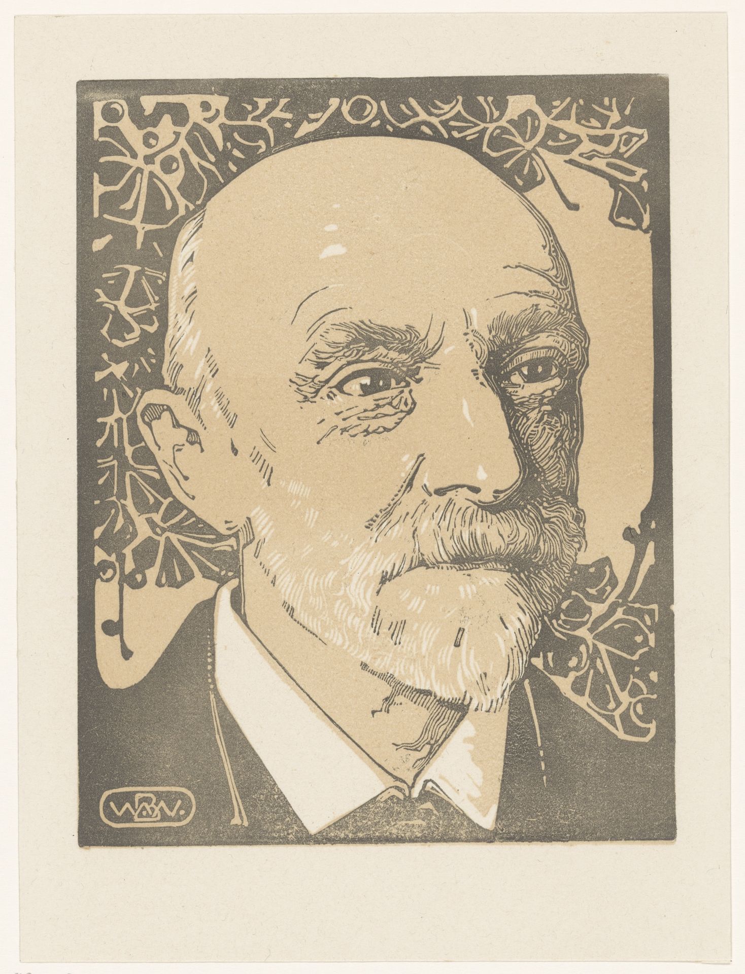 Portret van M.W. van der Valk by Bernard Willem Wierink