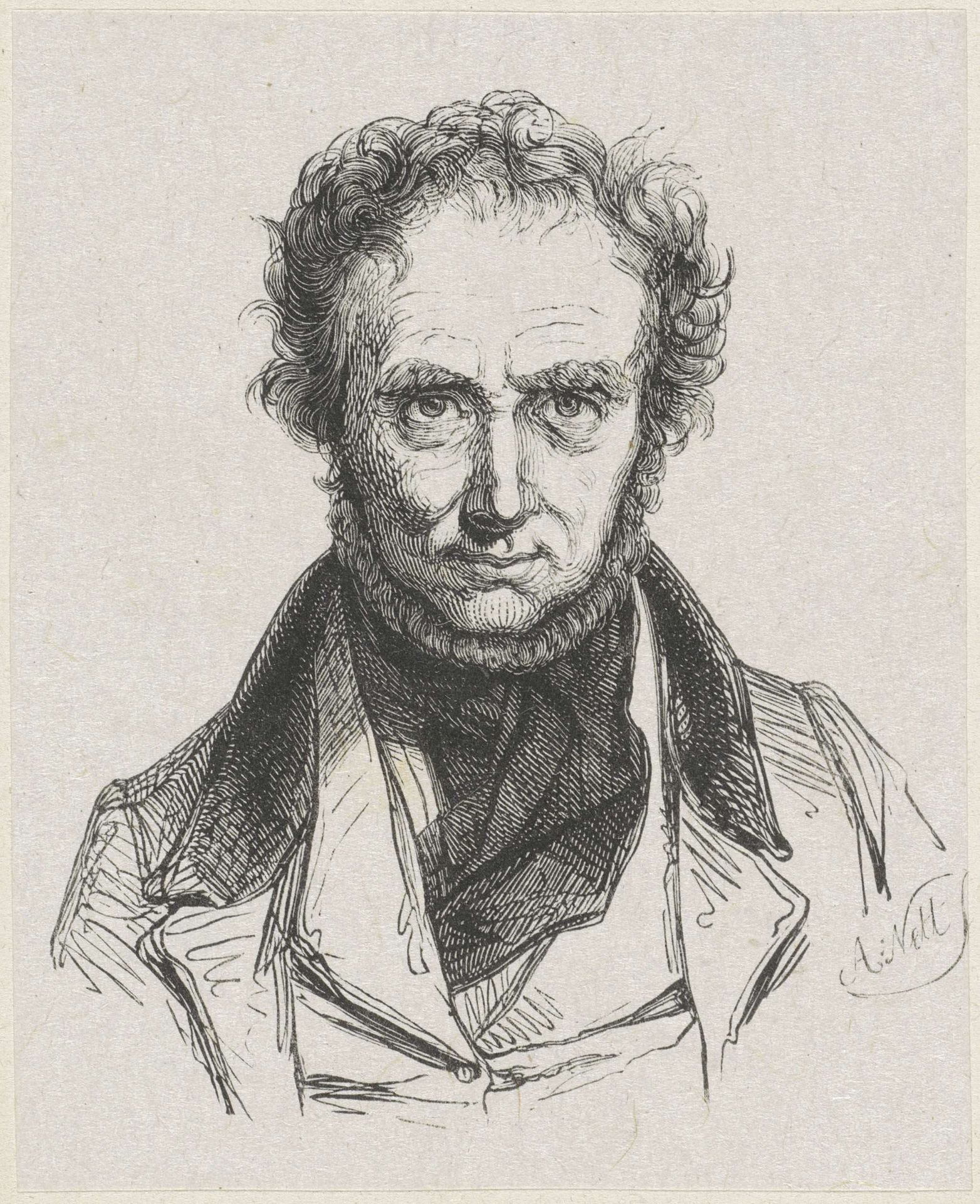 Portret van I.J. van Regemorter by Adolphe Frédéric Nett