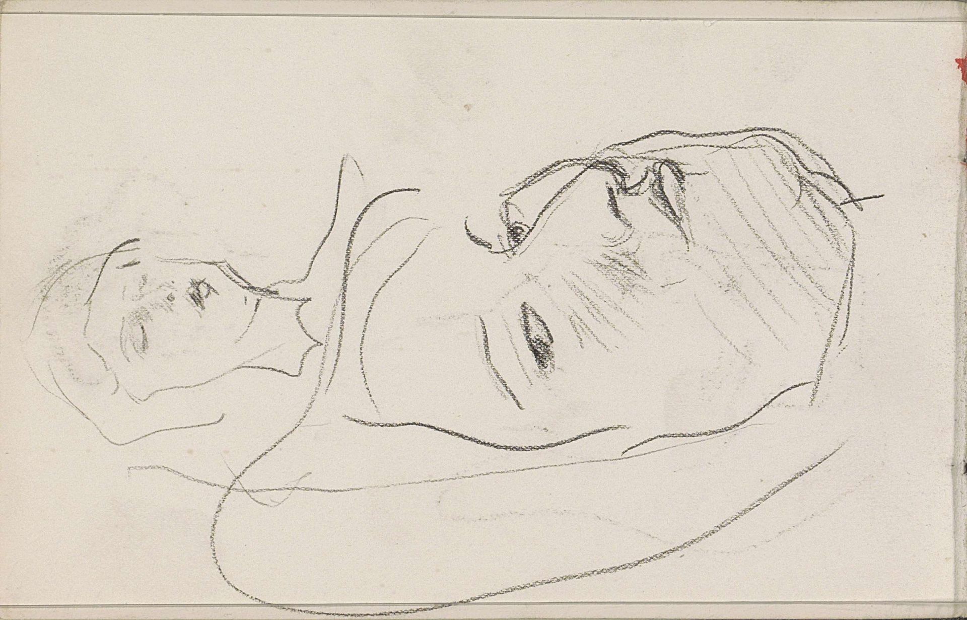 Twee vrouwenhoofden by Isaac Israels
