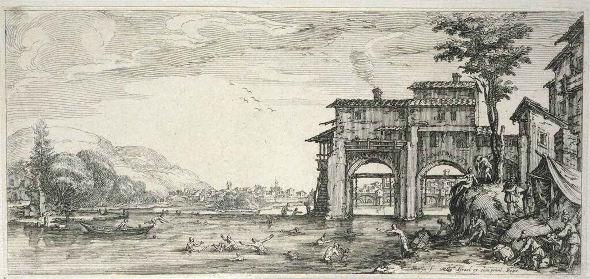 Bathers by Jacques Callot