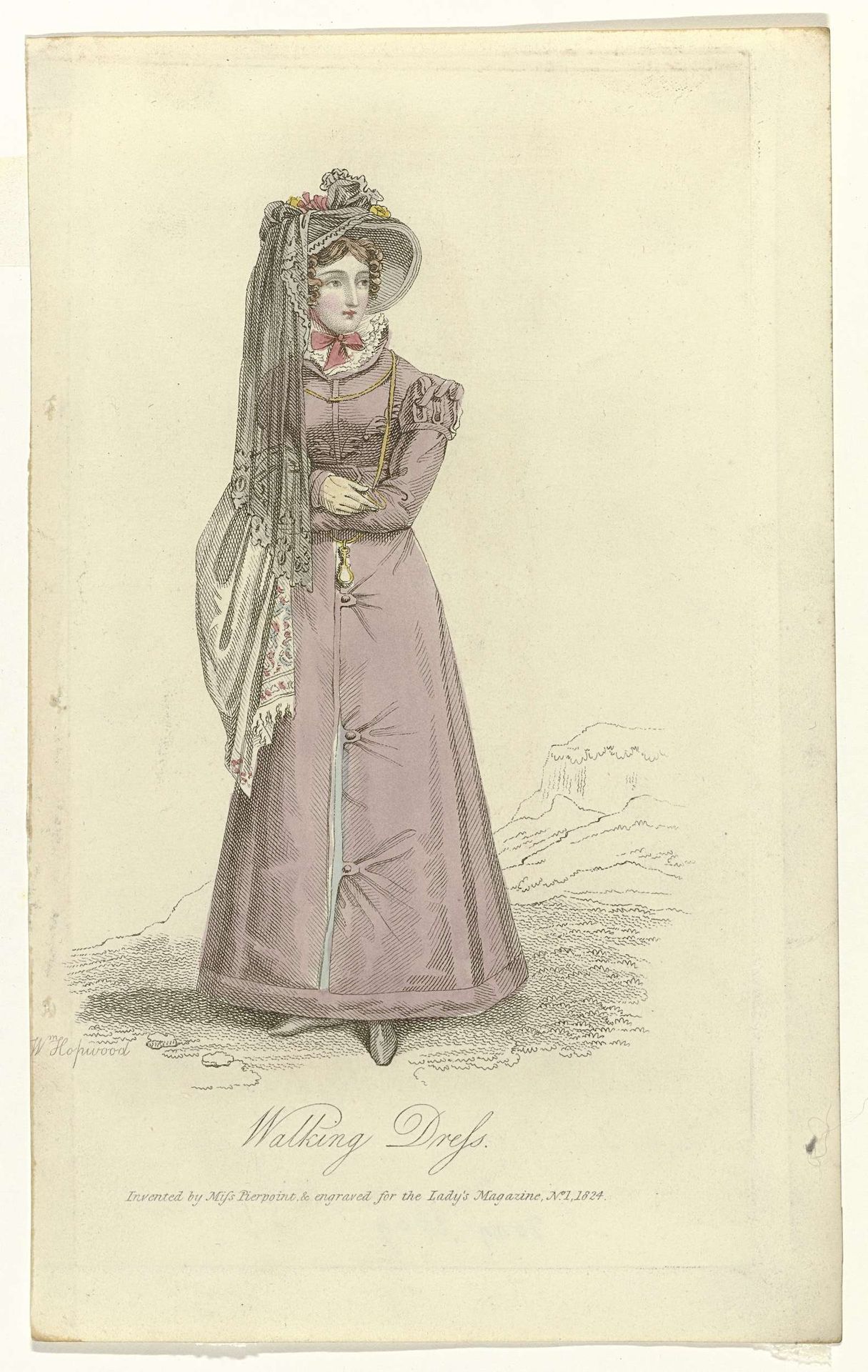 The Lady's Magazine, 1824, No. 1 : Walking Dress (...) by William Hopwood