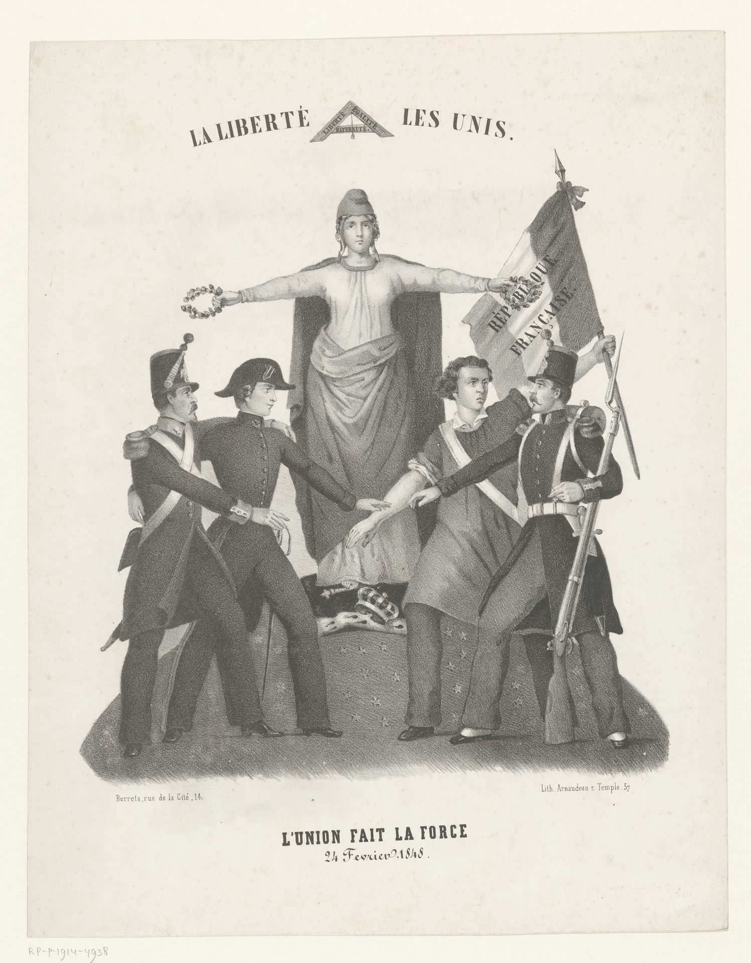 Allegorie op de Februarirevolutie, 1848 by Arnaudeau