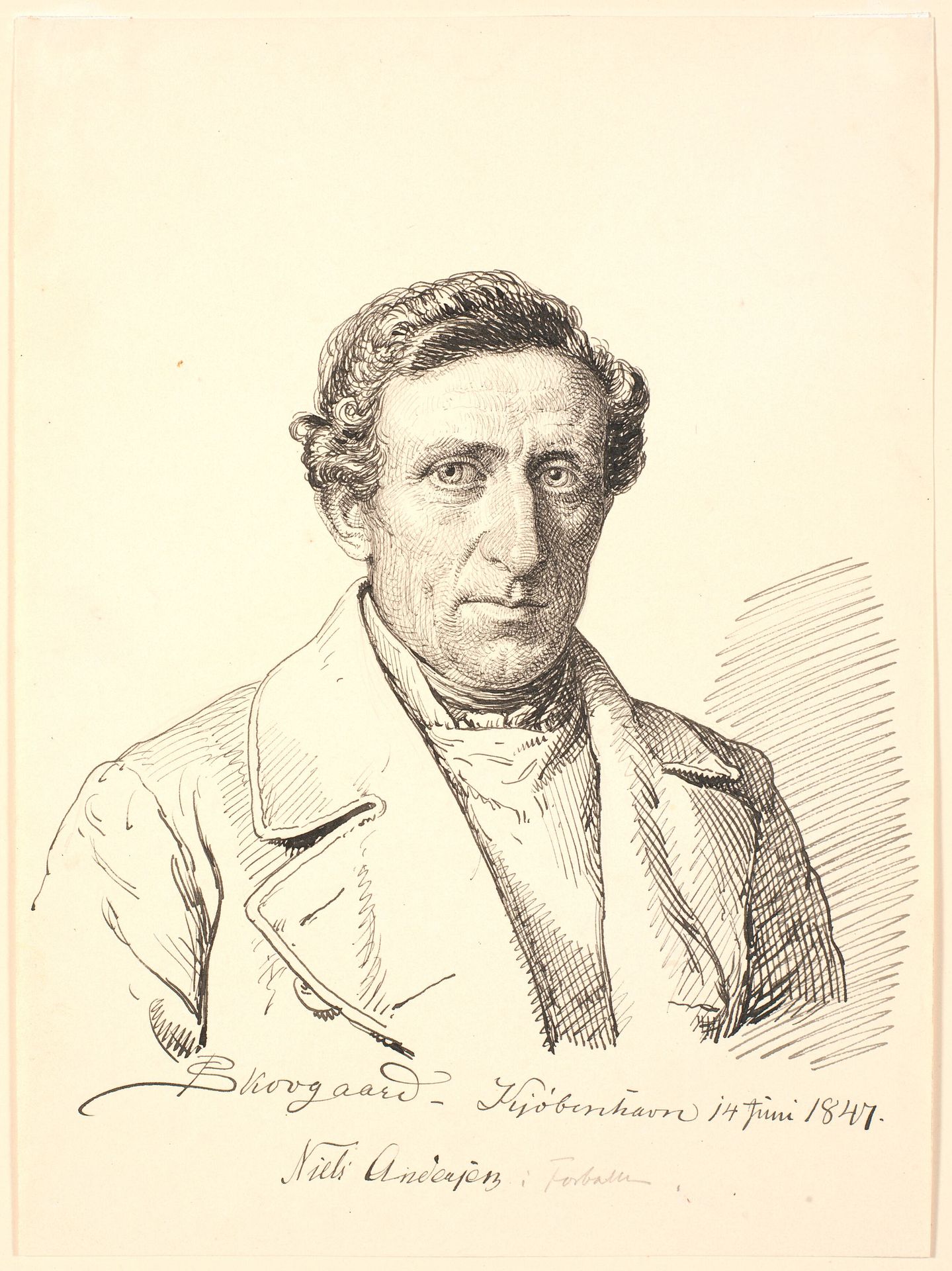 Portræt af Niels Andersen i Forballe. by P.C. Skovgaard