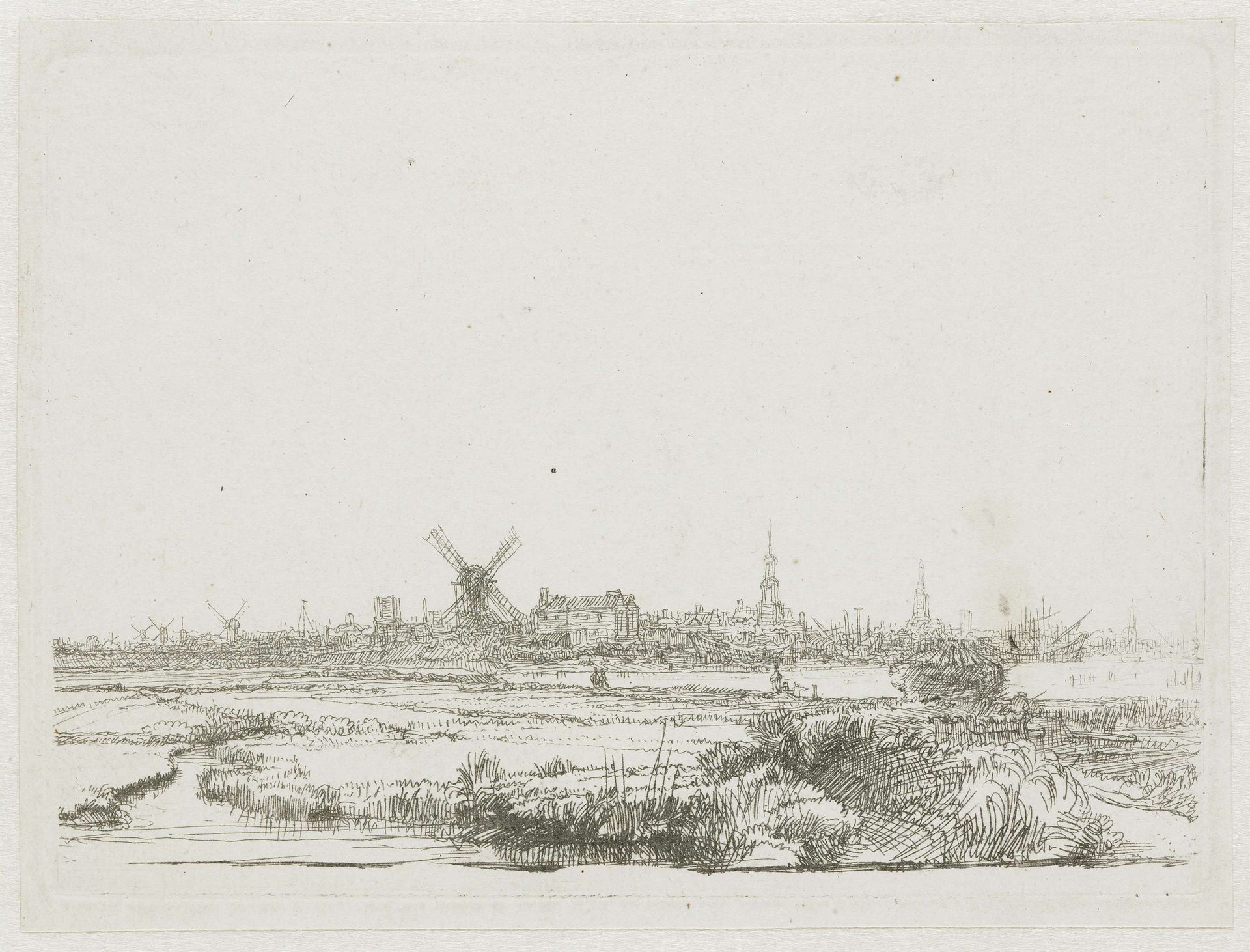 View of Amsterdam from the Kadijk by Rembrandt van Rijn
