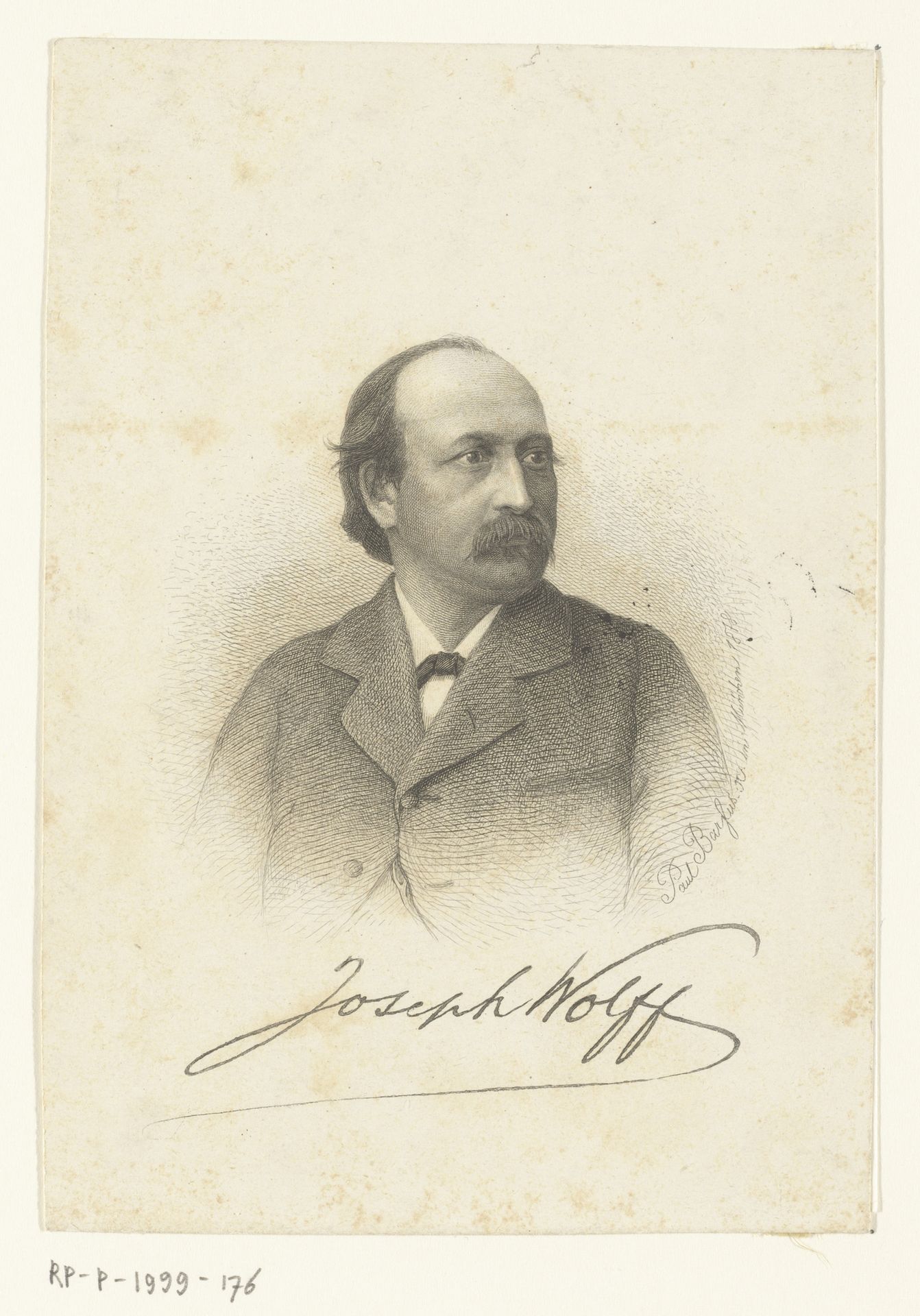 Portret van Joseph Wolff by Paul Barfus