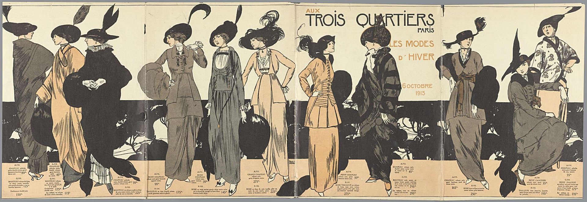 Aux Trois Quartiers Paris, Les Modes d'Hiver 6 Octobre 1913 by Paul Méras