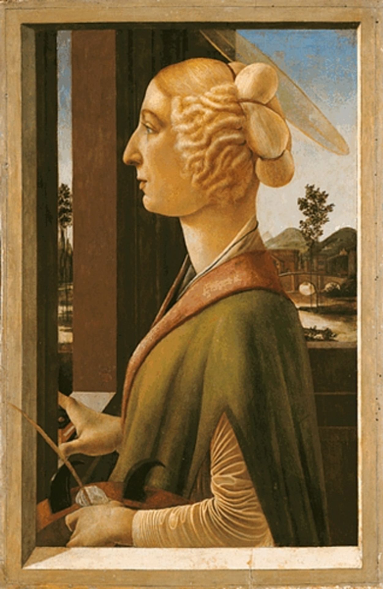 Woman with attributes of Saint Catherine, so called Catherina Sforza Sandro Botticelli by Sandro Botticelli