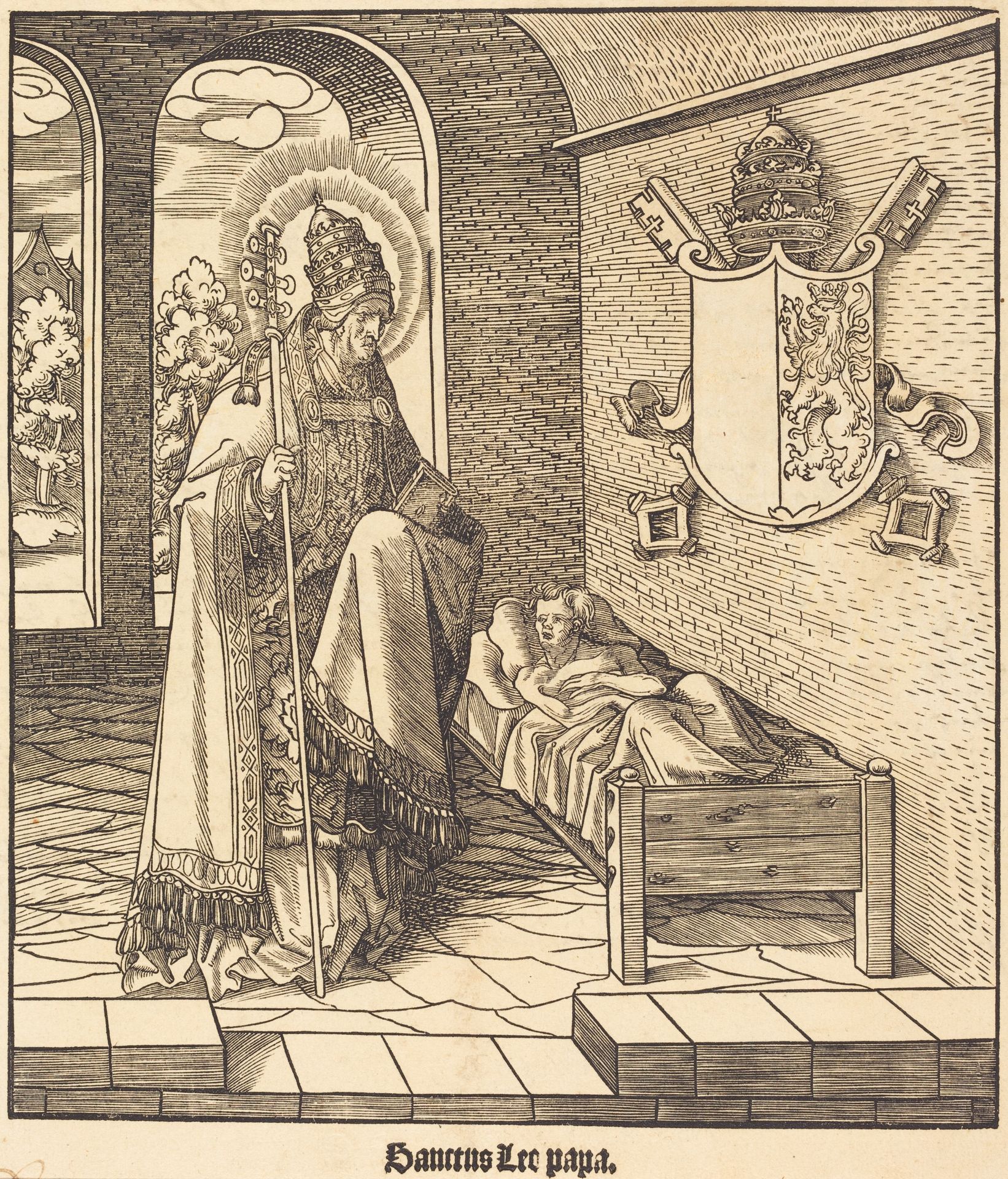 Saint Leo (Pope Leo IX) by Leonhard Beck