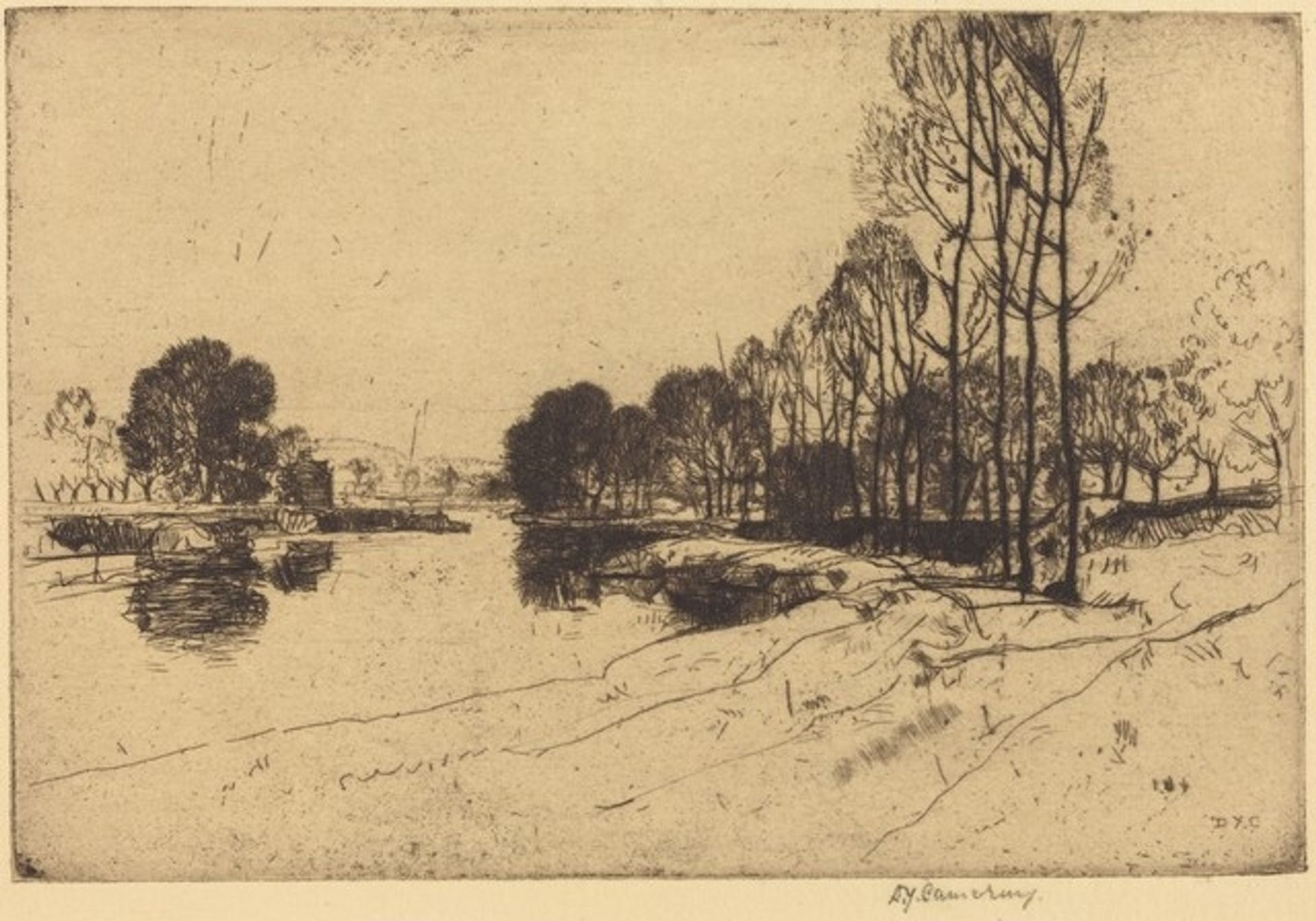 The Lea, near Ware by David Young Cameron