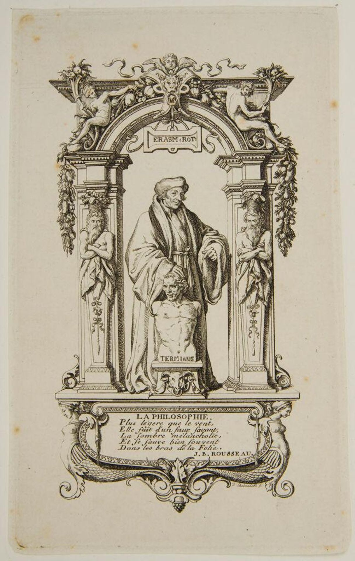Erasmus with the Terminus by Daniel Nikolaus Chodowiecki