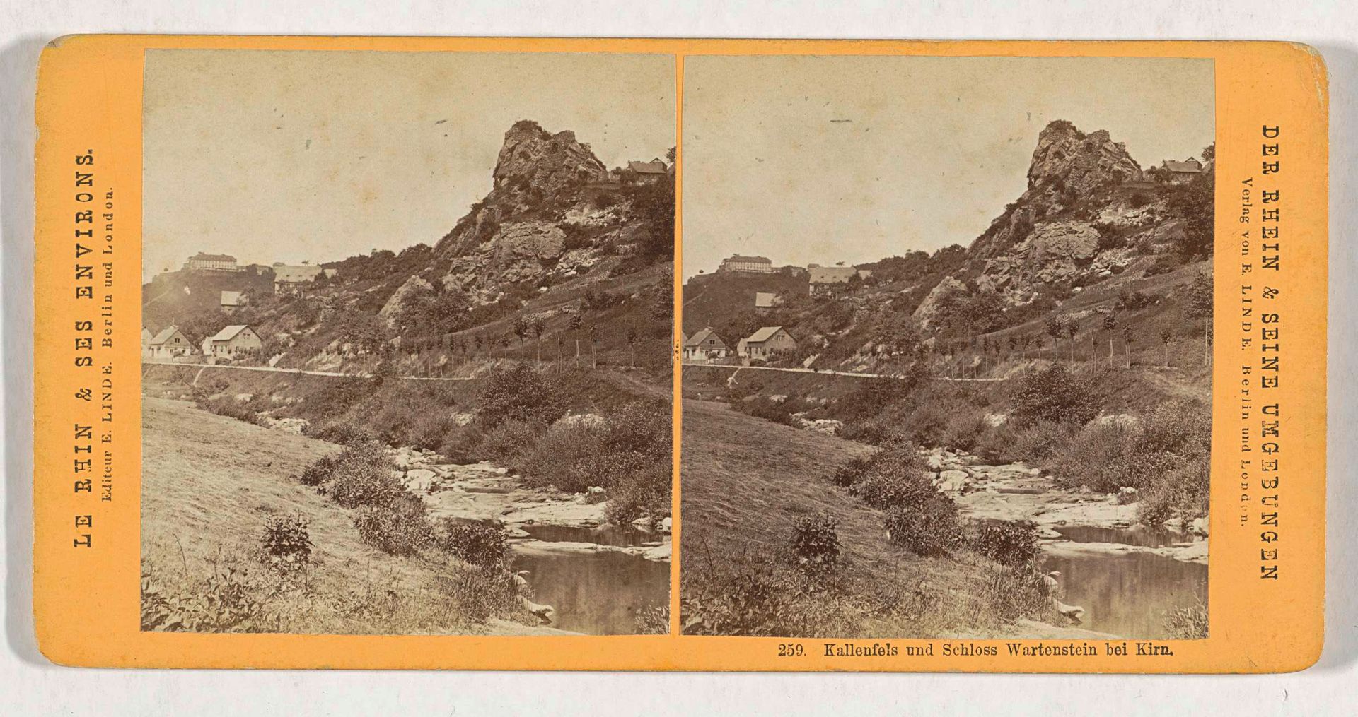 Gezicht op Kallenfels en slot Wartenstein, nabij Kirn by Philipp Remelé