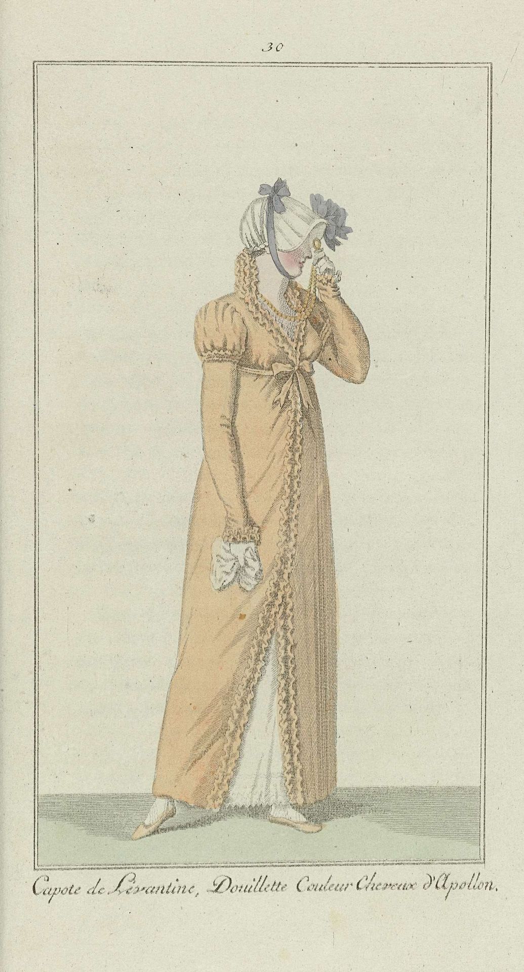 Elegantia, of tijdschrift van mode, luxe en smaak voor dames, December 1807, No. 30: Capote de Levantine... by Anonymous
