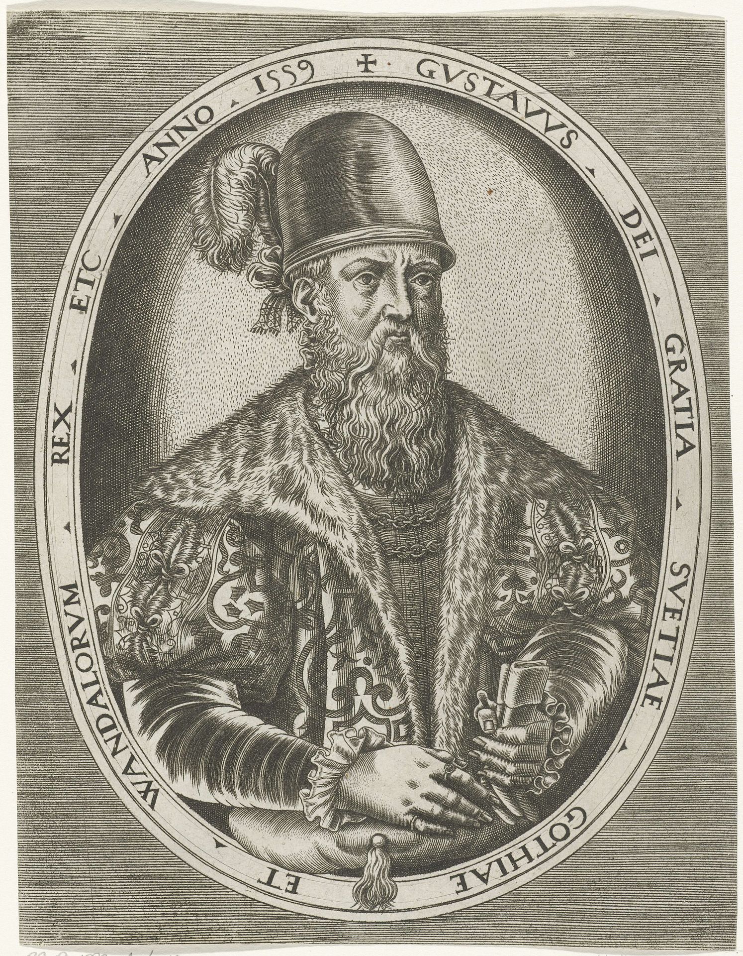 Portret van koning Gustaaf I van Zweden by Frans Huys