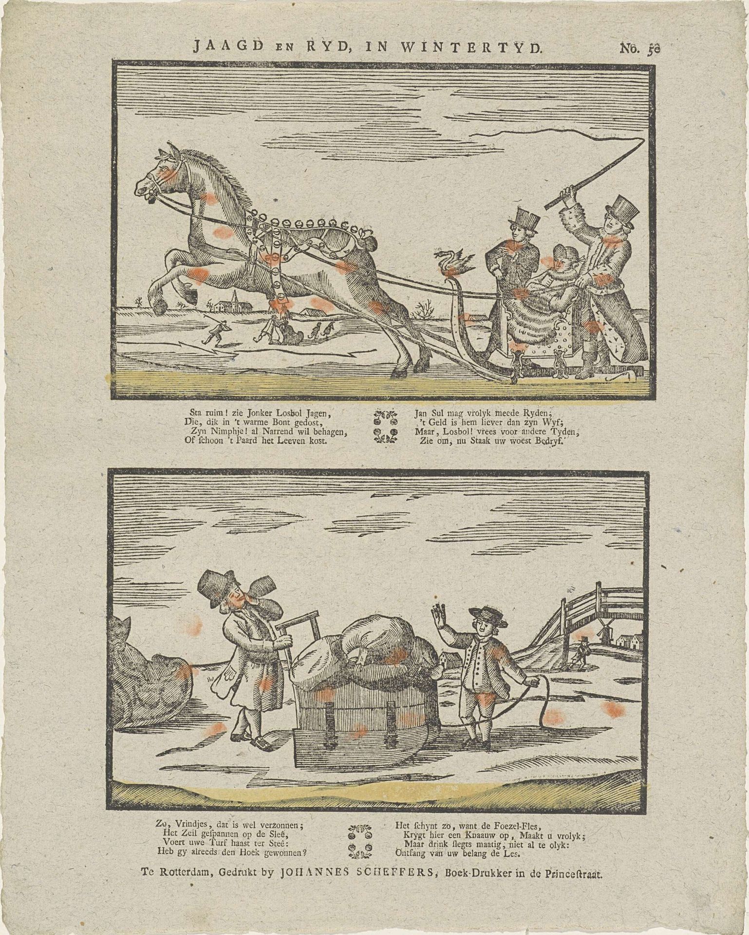 Jaagd en ryd, in wintertyd by Johannes Scheffers