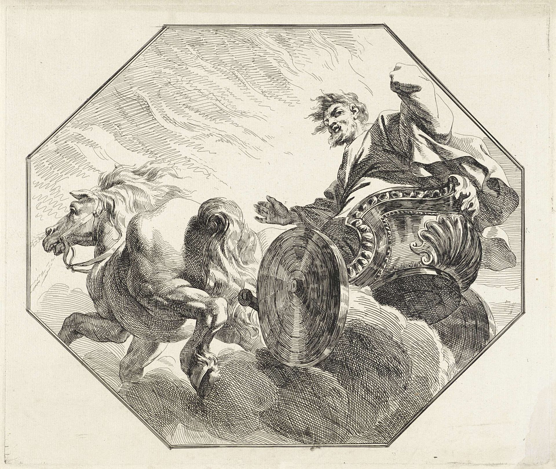 Hemelvaart van Elia by Jacob de Wit
