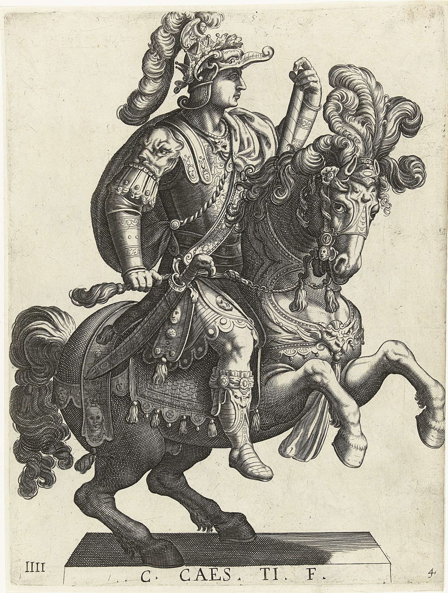 Ruiterportret van een Romeins keizer by Laurens Eillarts