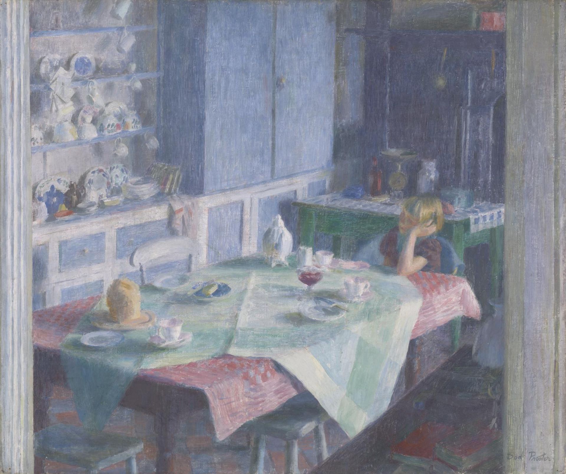 Kitchen at Myrtle Cottage by  Dod Procter