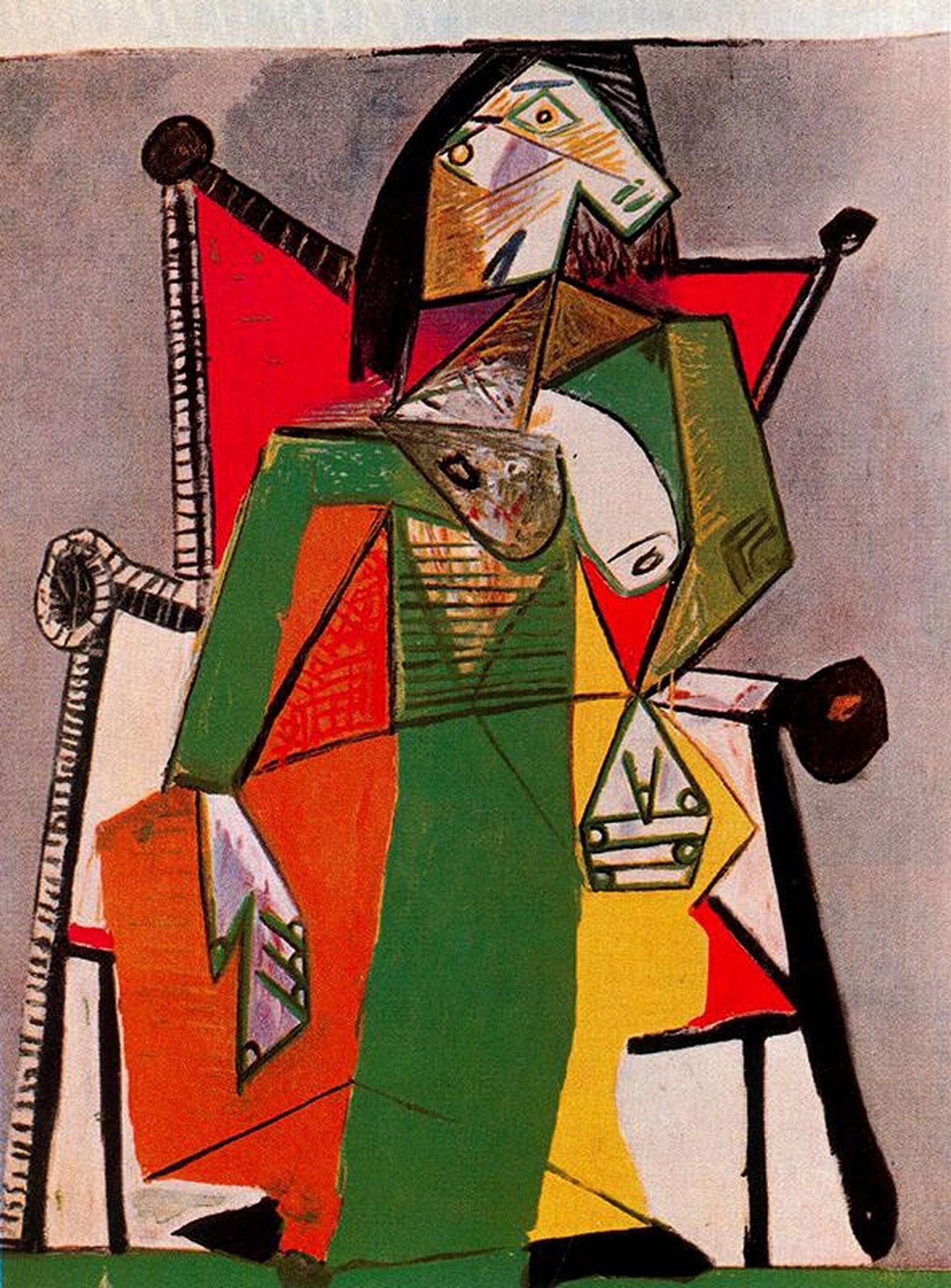 Woman sitting in an armchair by Pablo Picasso