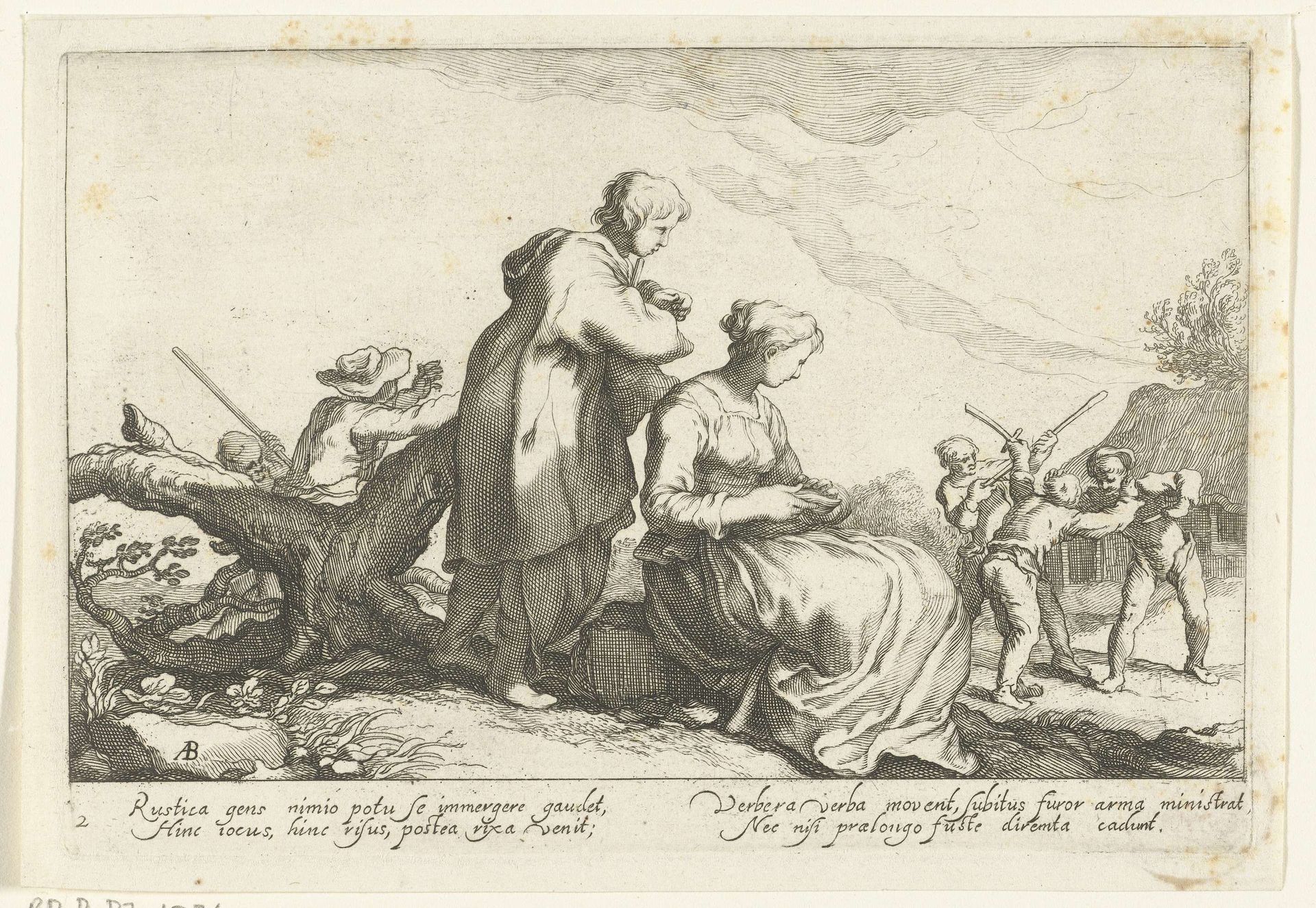 Vechtende jongens by Frederick Bloemaert