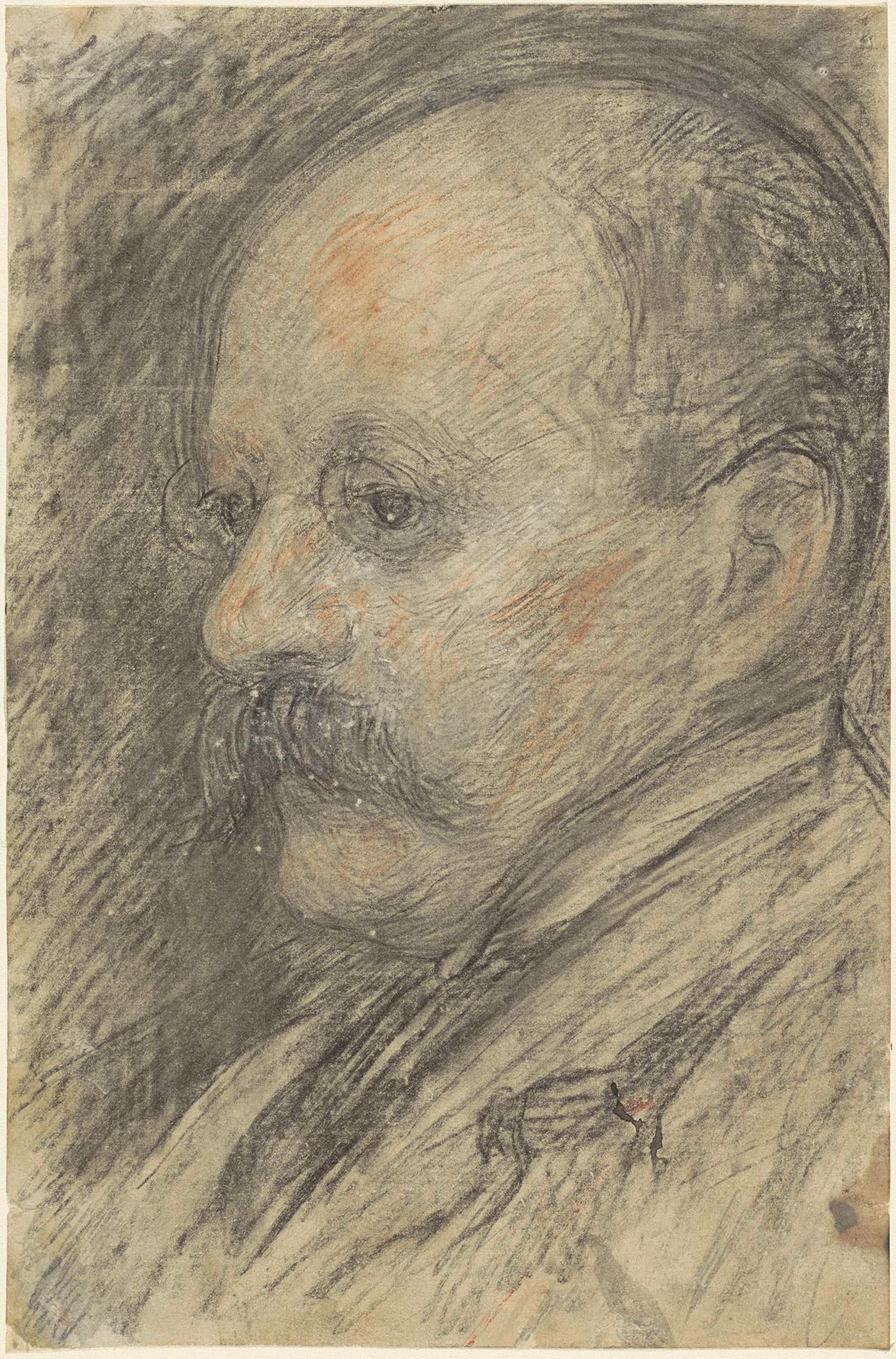 Portret van de kunstenaar Cornelis Veth (?) by Jan Veth