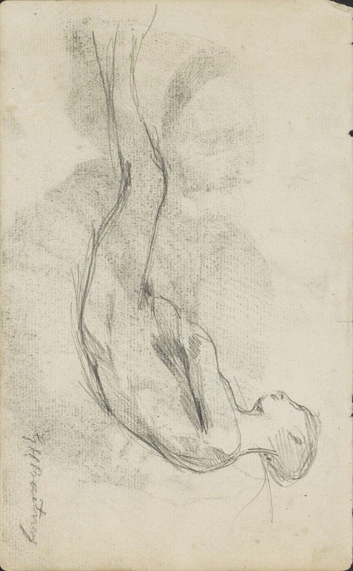 Liggend naakt by George Hendrik Breitner