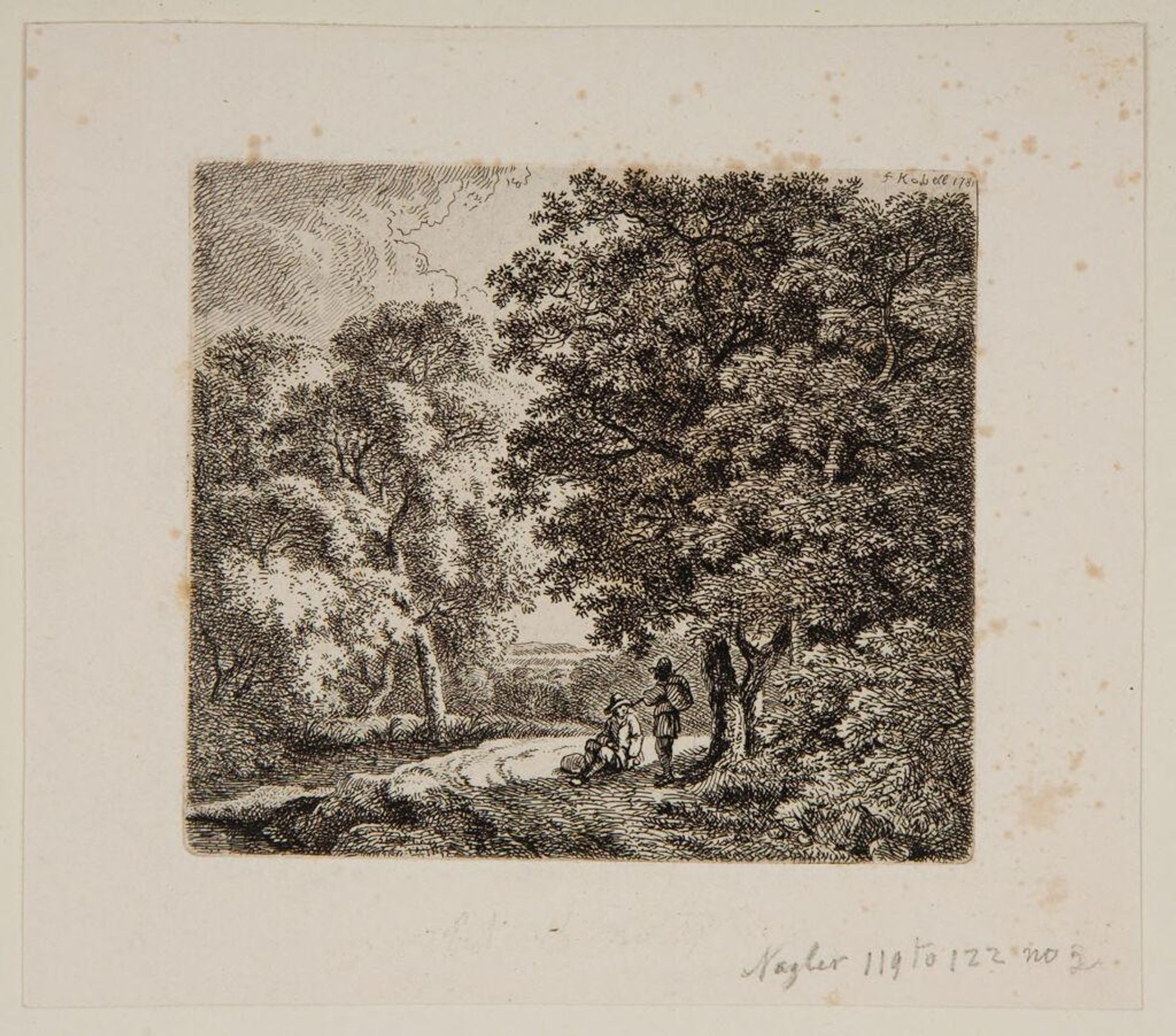 Two Travellers in the Woods by Ferdinand Kobell