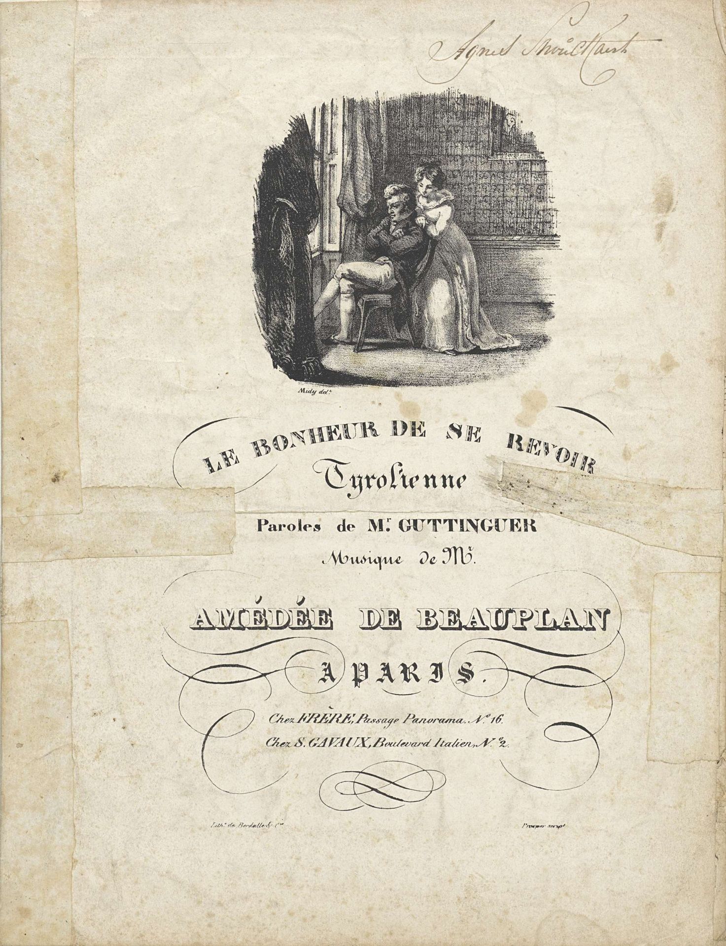Muziekblad Le Bonheur de se Revoir by Anonymous