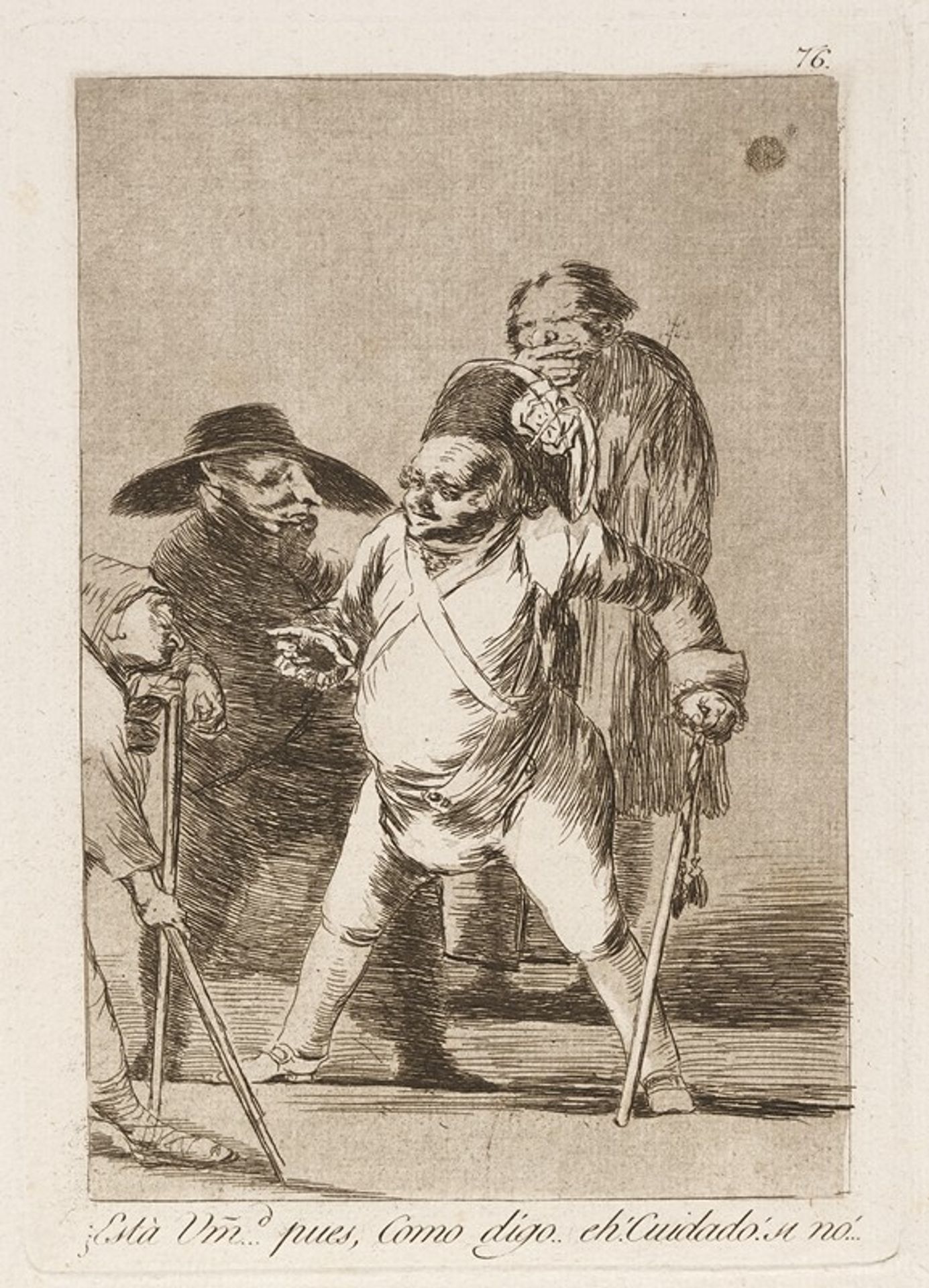 Está Umd. …pues, Como digo…eh! Cuidado! si no! by Francisco de Goya