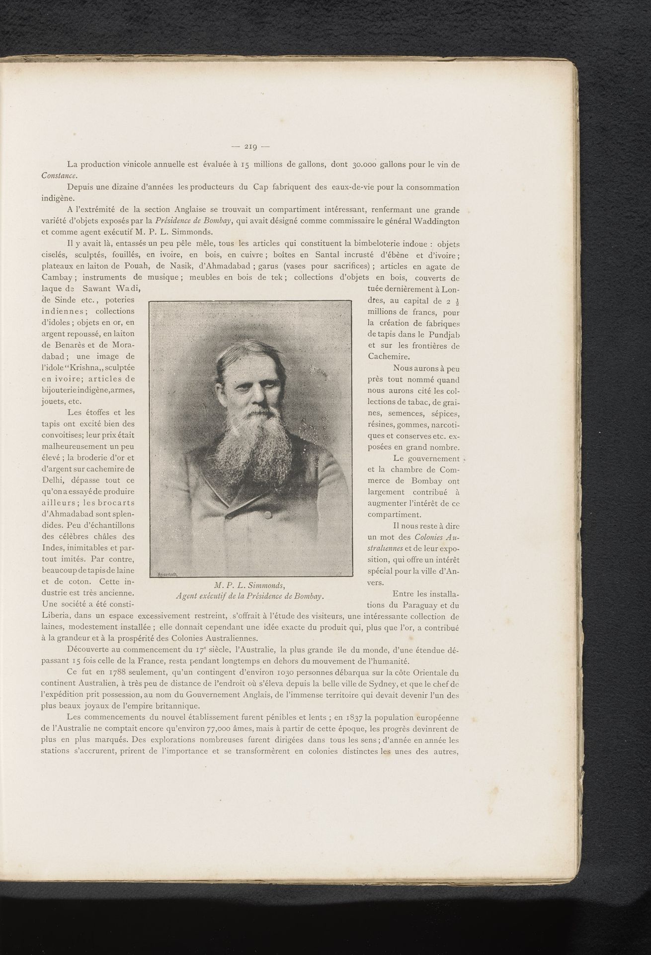 Portret van Peter Lund Simmonds by Anonymous