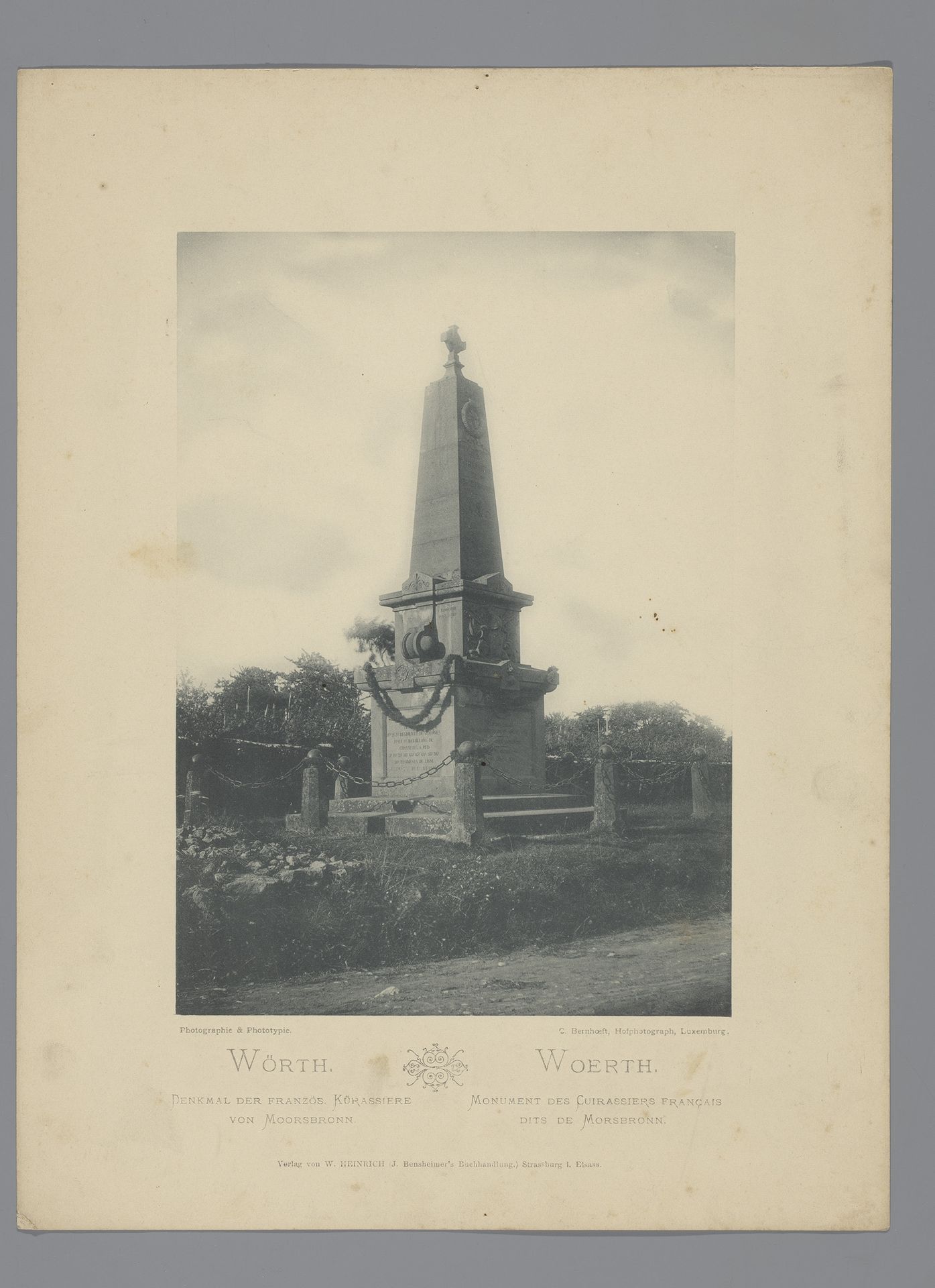 Herdenkingsmonument van Franse cavaleriesoldaten te Woerth by Charles Bernhoeft