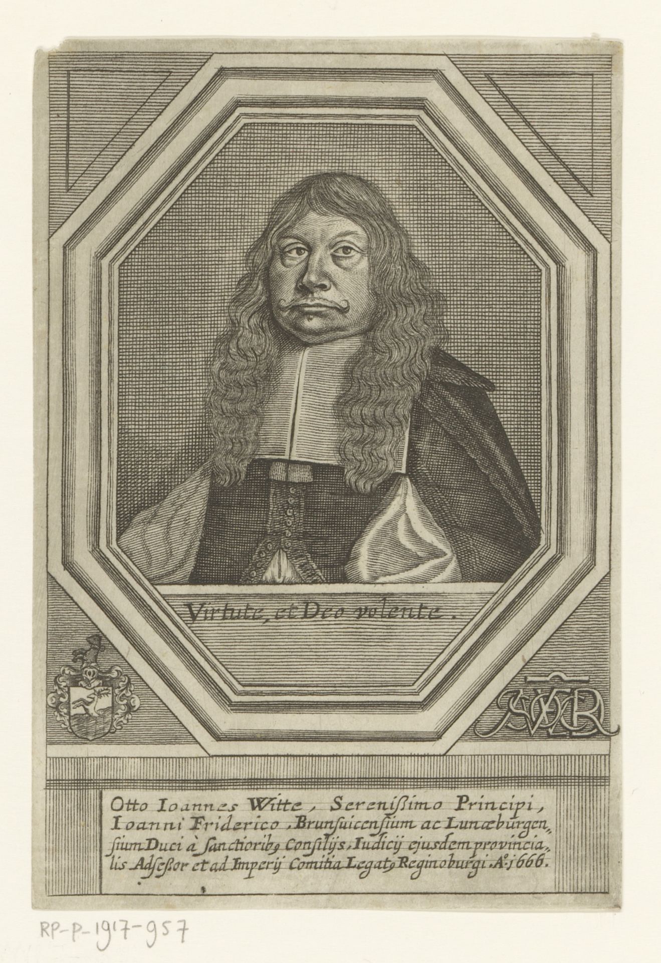 Portret van Otto Johannes Witte by Matthias van Sommer