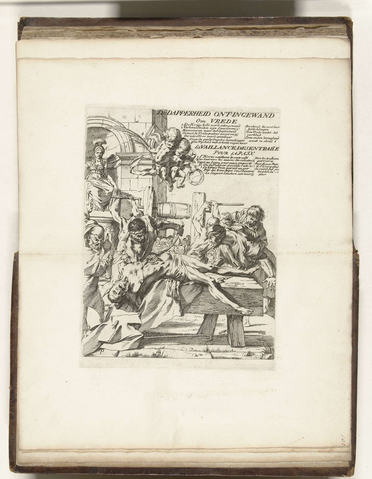 De Dapperheid van ingewanden ontdaan voor de Vrede, 1713 by Anonymous