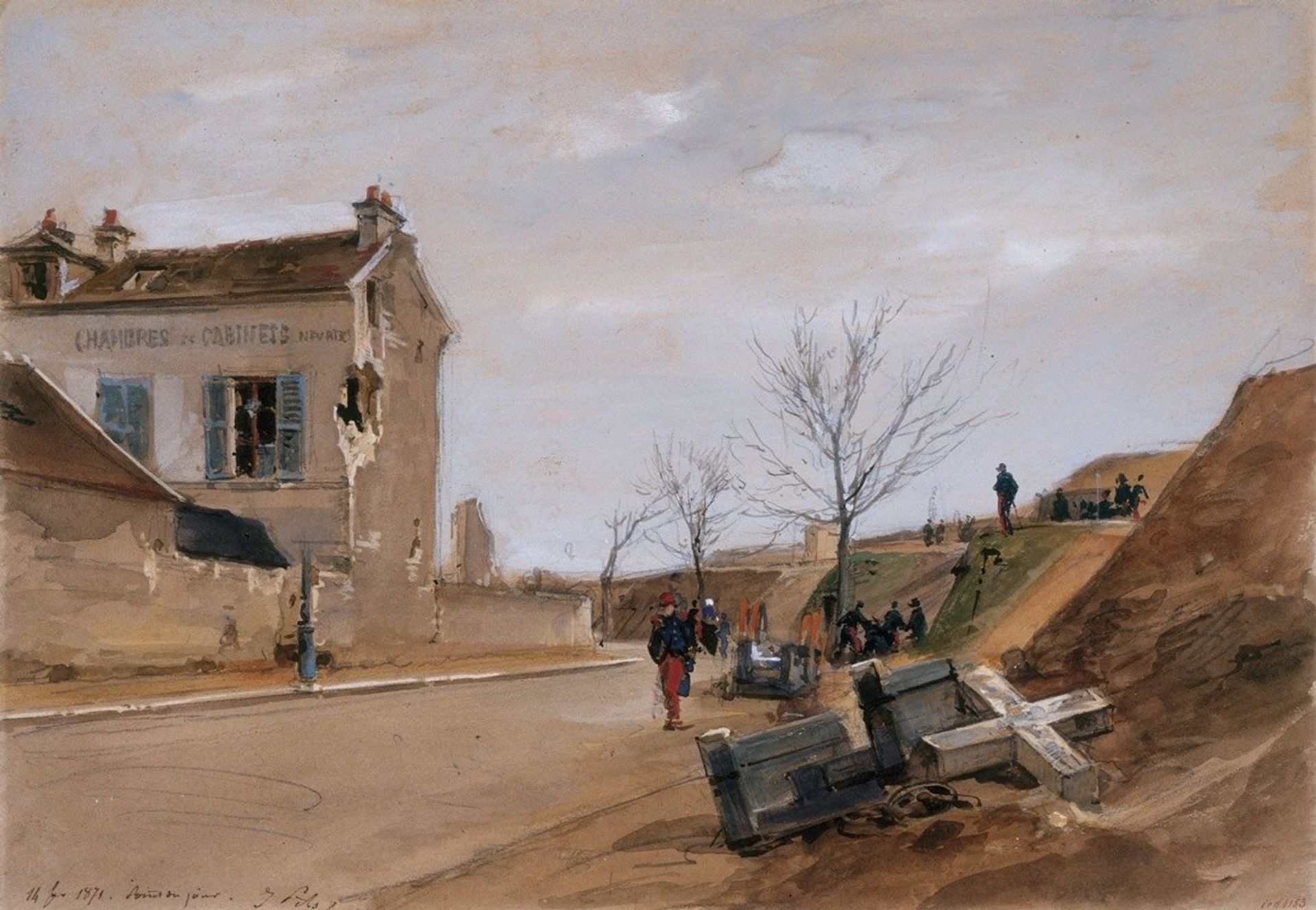 Le Point du Jour, février 1871. by Isidore Pils