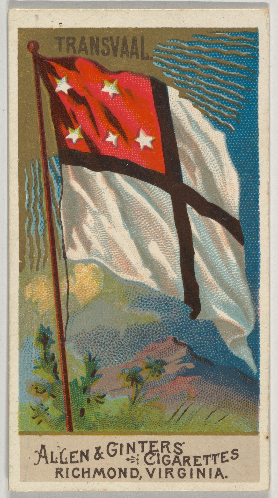 Transvaal, from Flags of All Nations, Series 2 (N10) for Allen & Ginter Cigarettes Brands by Allen & Ginter