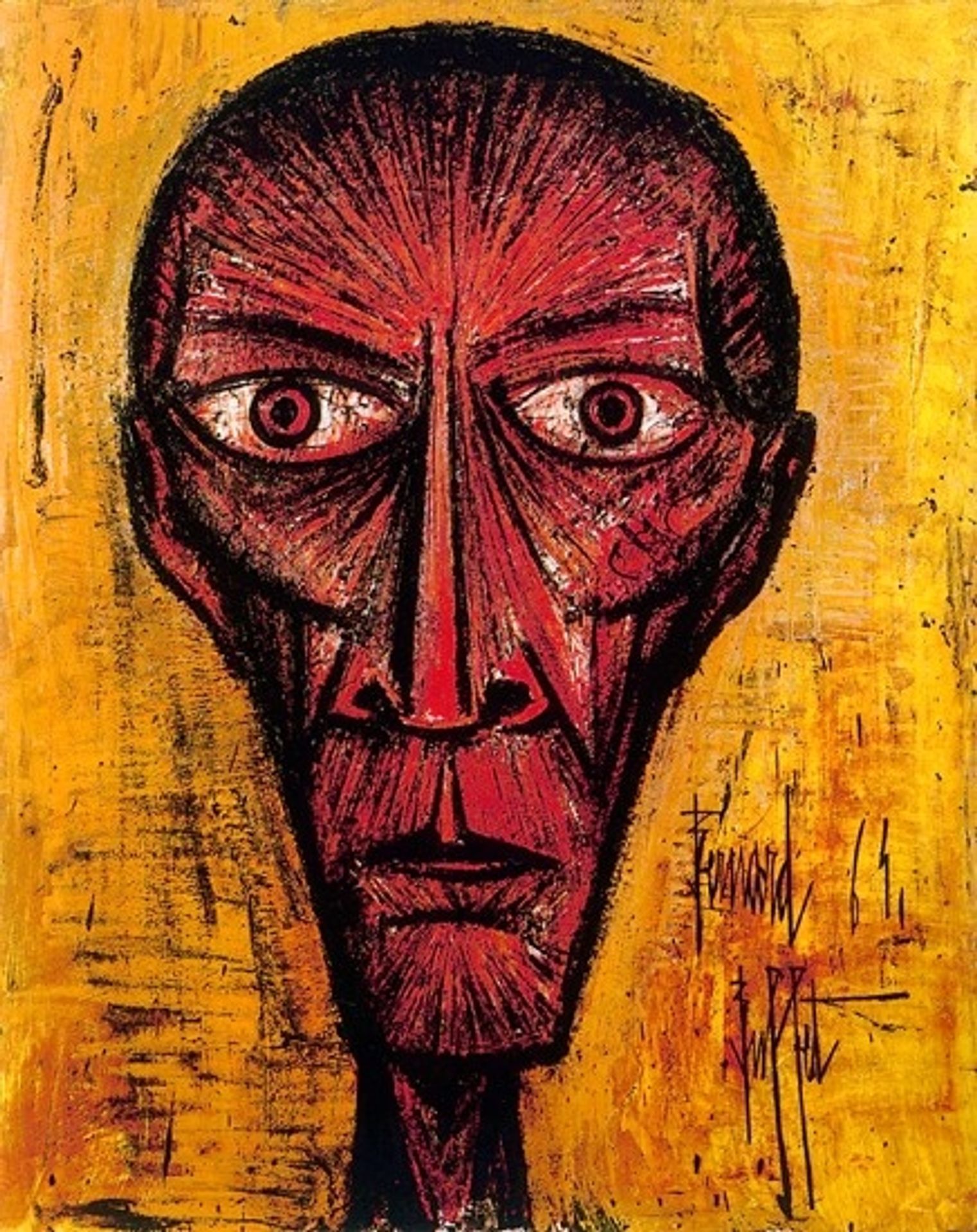 ベルナール・ビュッフェ【Tete d'ecorche de dos】 Les Ecorchés: Tête d'écorché - Bernard Buffet | Artera | AskArtera
