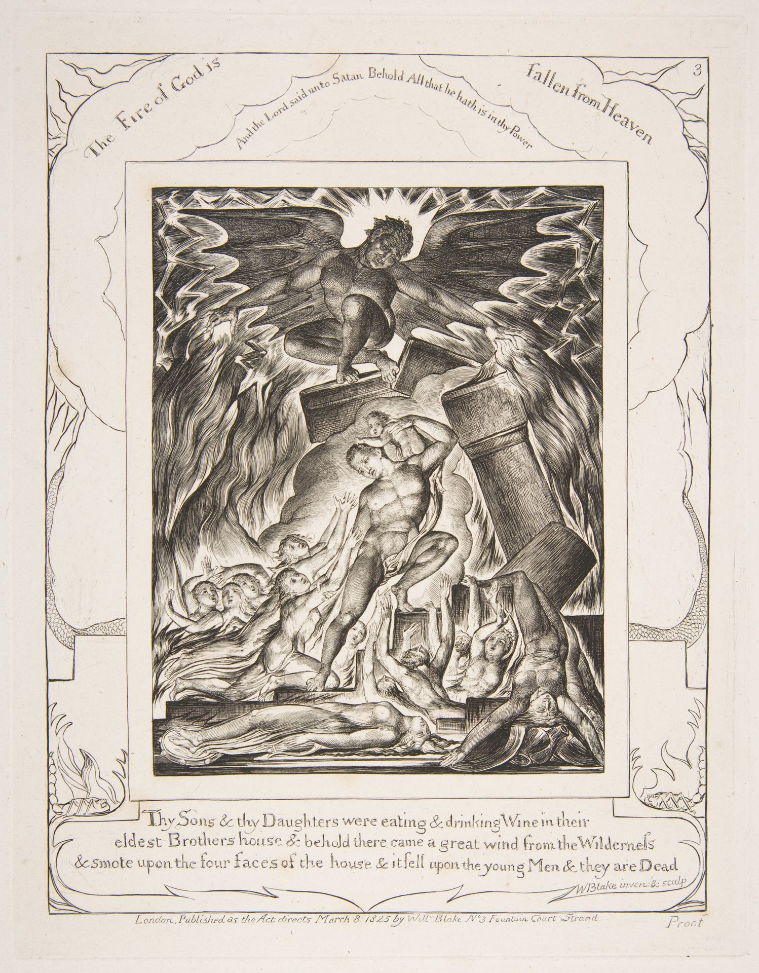The Destruction of Job's Sons by William Blake
