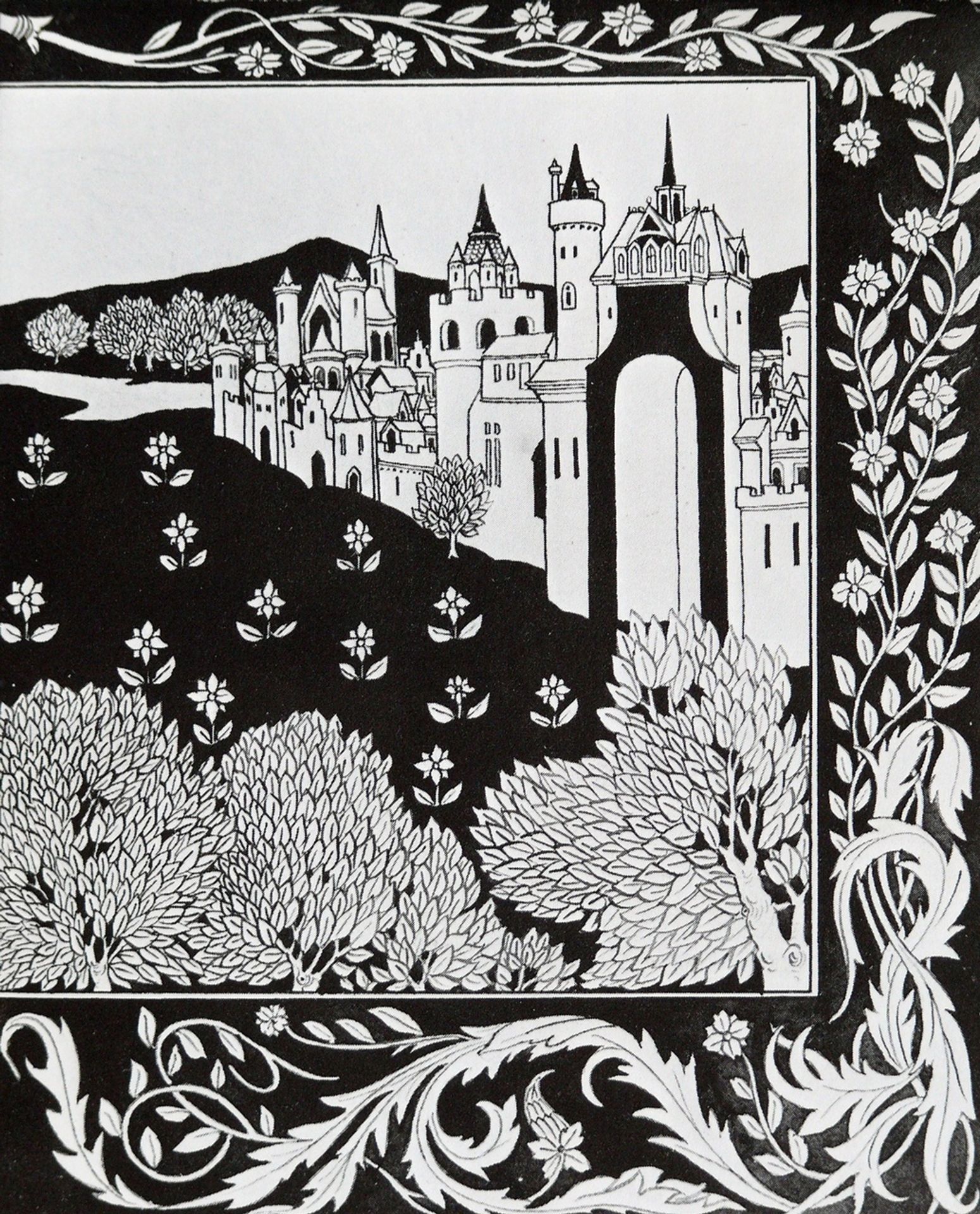 How Queen Guenever rode on Maying II by Aubrey Vincent Beardsley